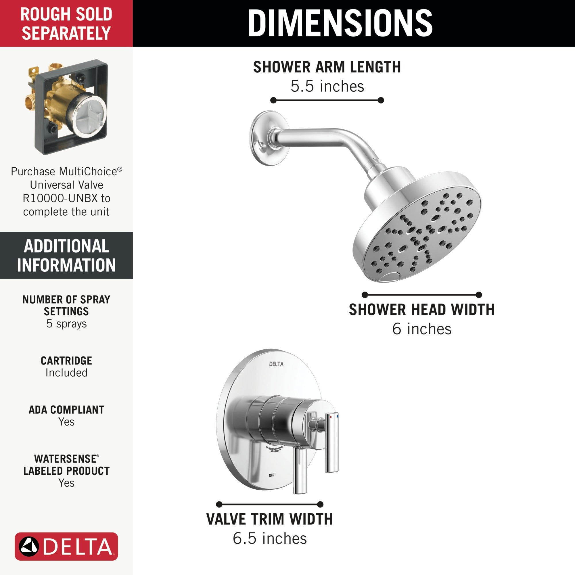 Delta Altado™ Monitor 17 Series Shower Trim