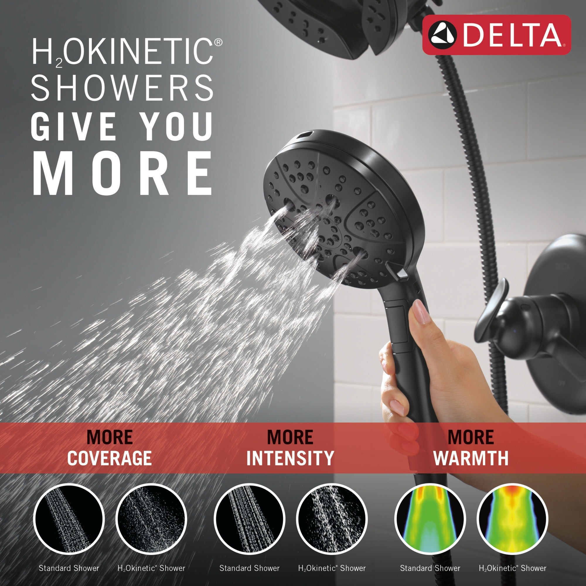 Delta Bonacci™ 17 Series Shower Trim with In2ition Shower Head