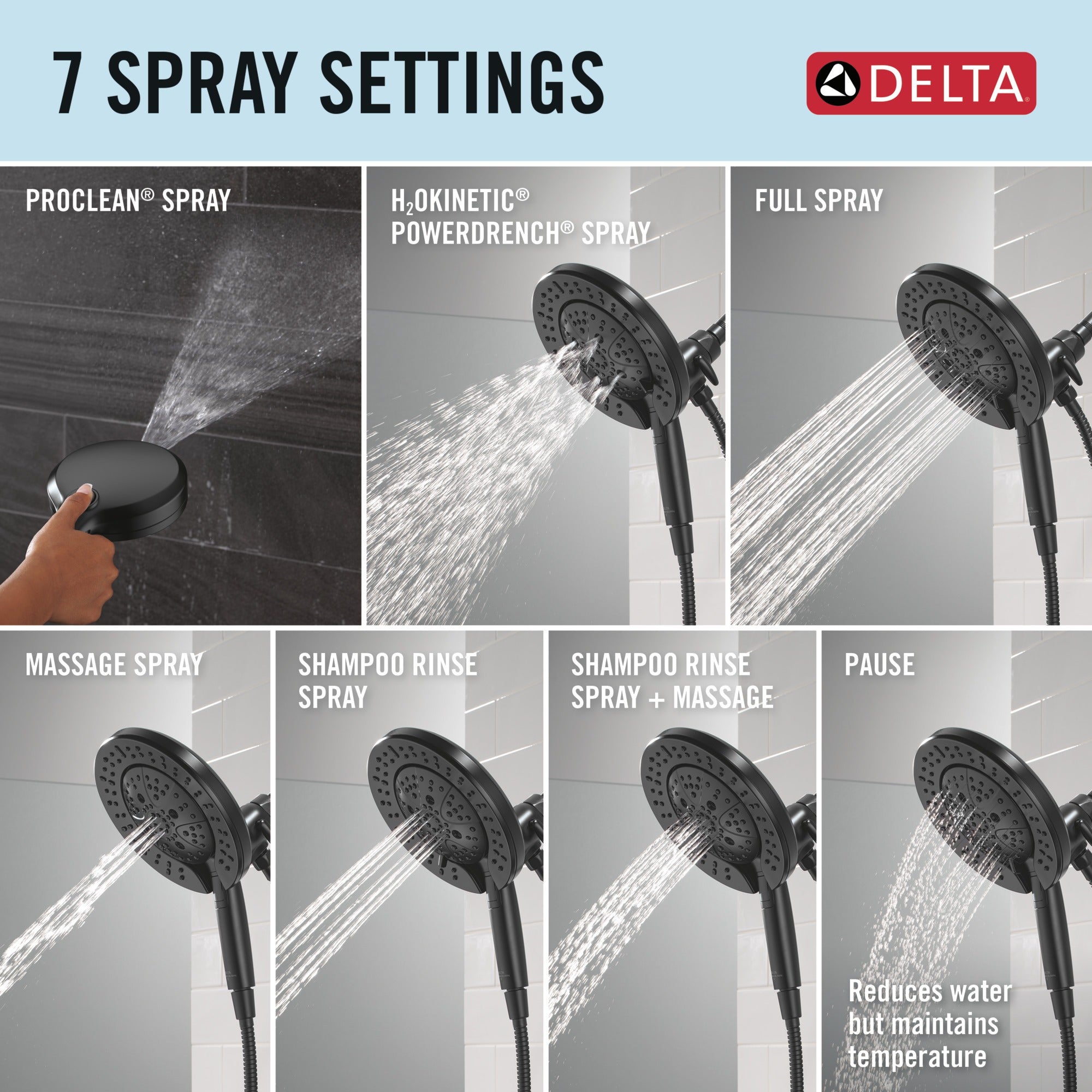 Delta Bonacci™ 17 Series Shower Trim with In2ition Shower Head