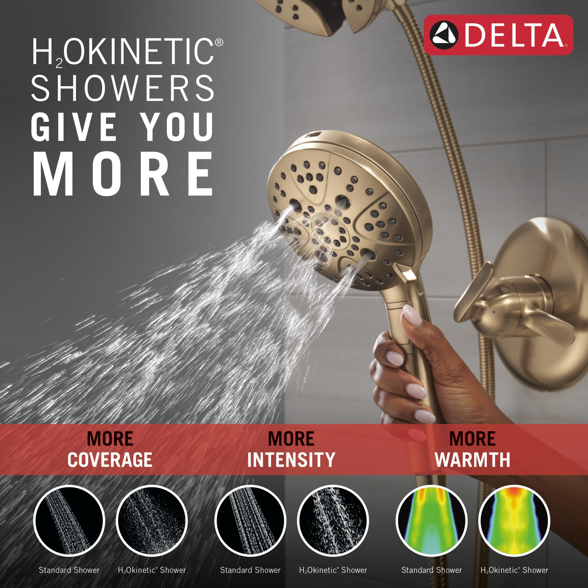 Delta Bonacci™ 17 Series Shower Trim with In2ition Shower Head