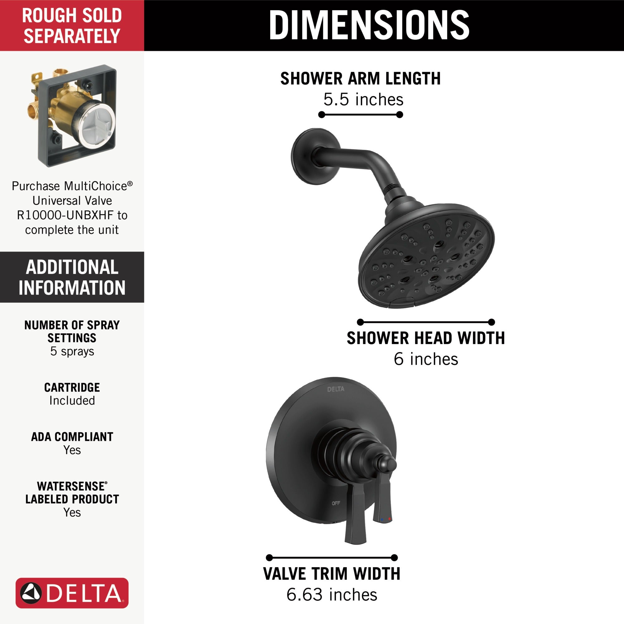 Delta Dorval™ Monitor 17 Series Shower Trim