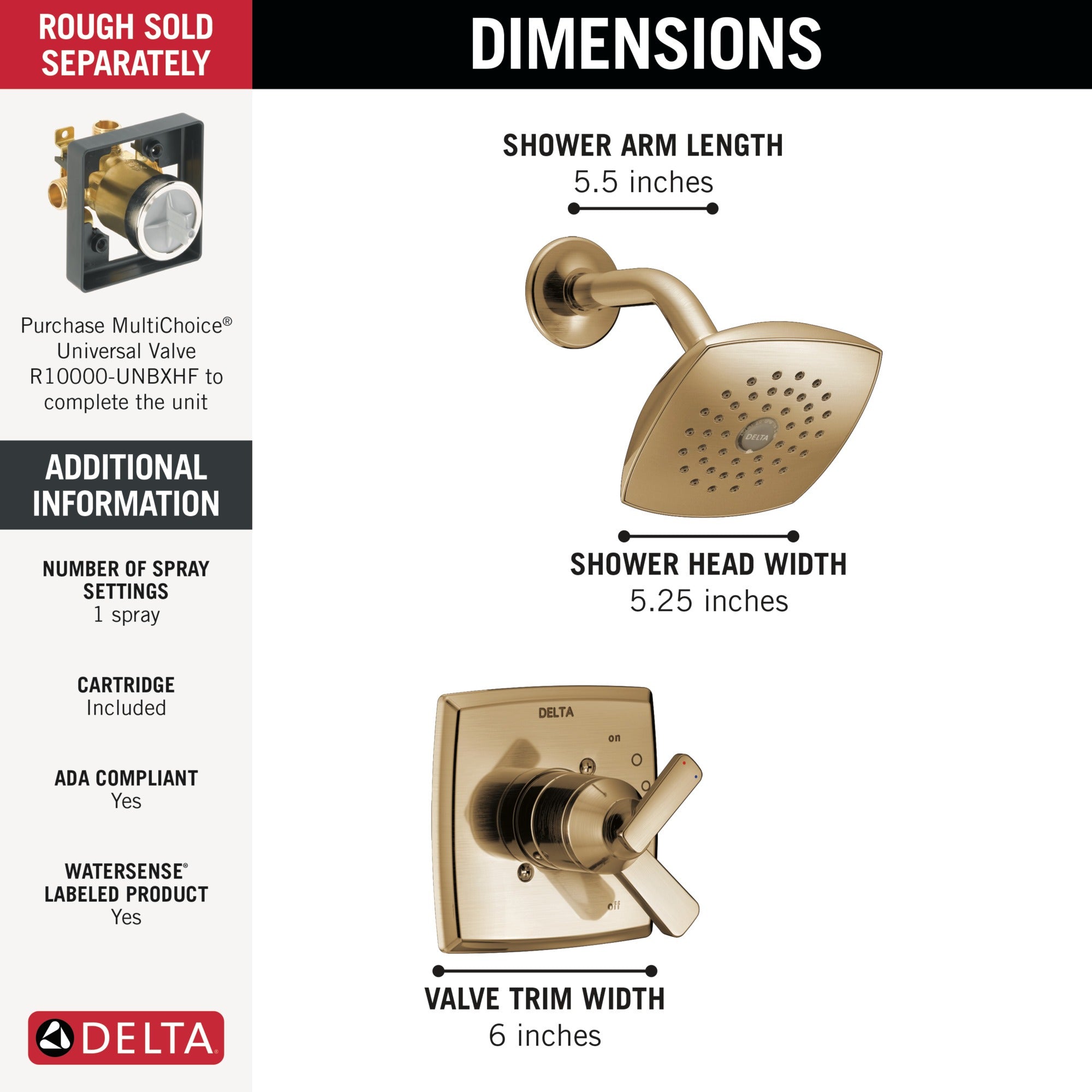 Delta Ashlyn® Monitor® 17 Series Shower Trim