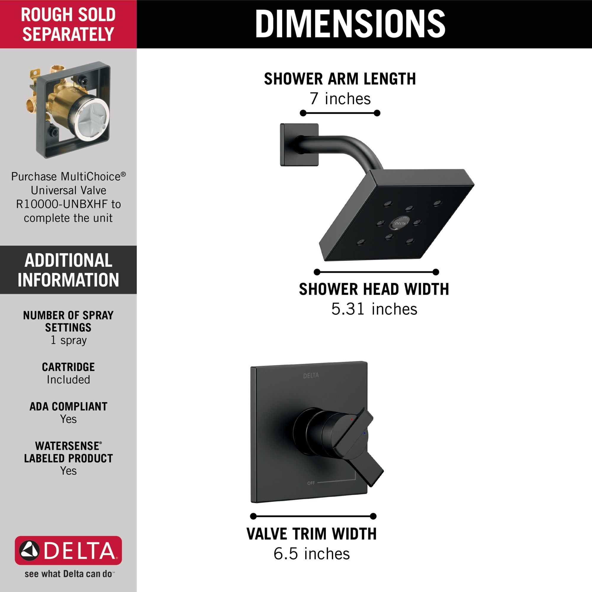 Delta Ara® Monitor® 17 Series H2OKinetic® Shower Trim