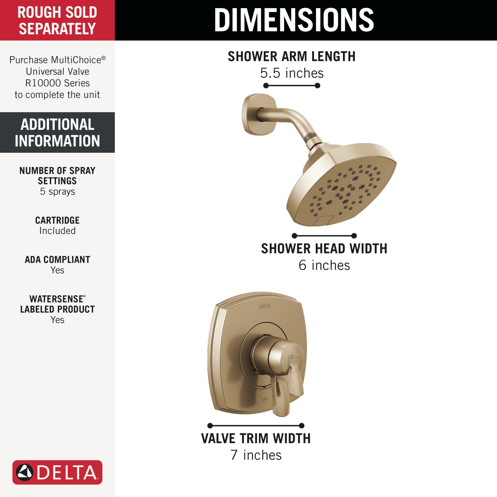 Delta Stryke® 17 Series Shower Only