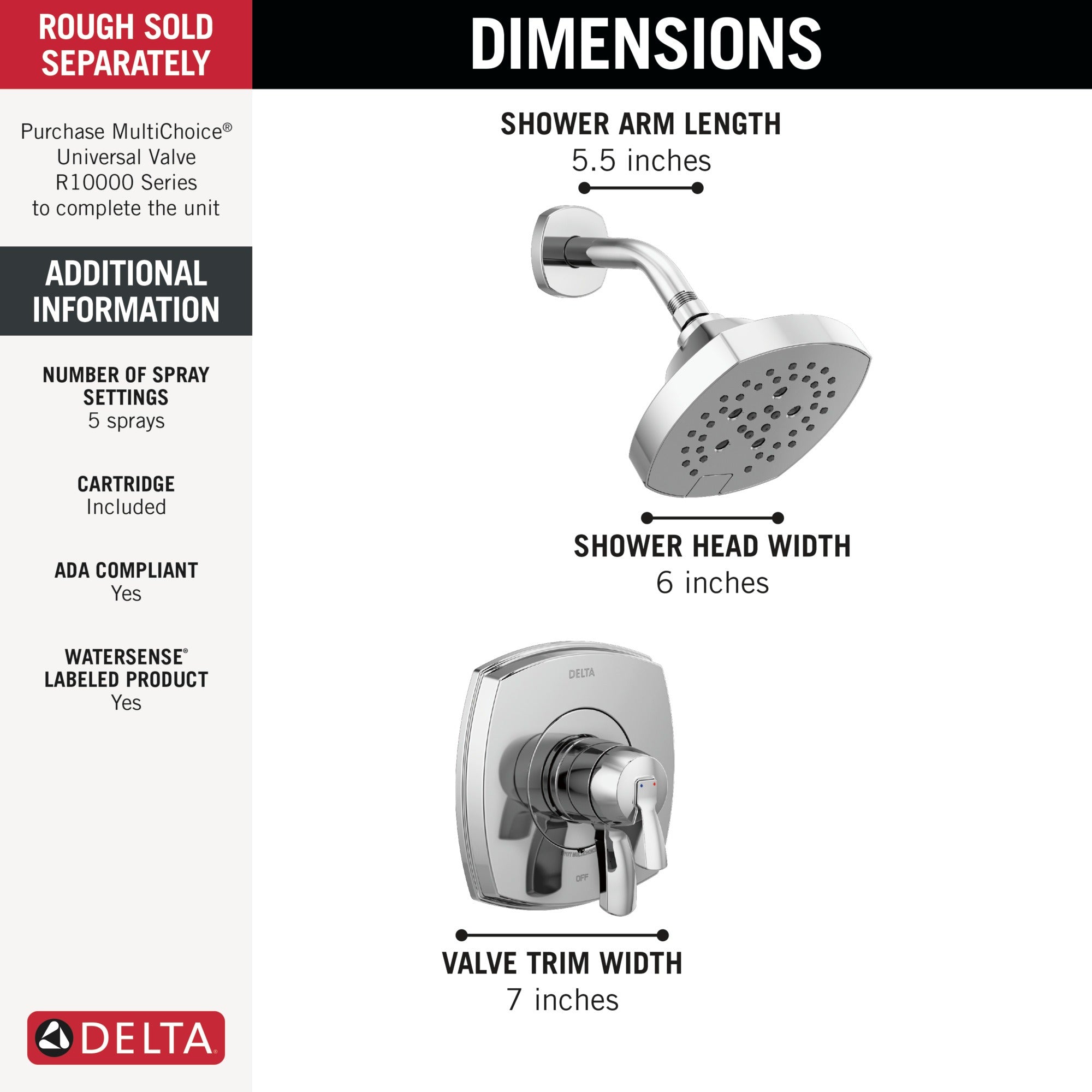 Delta Stryke® 17 Series Shower Only