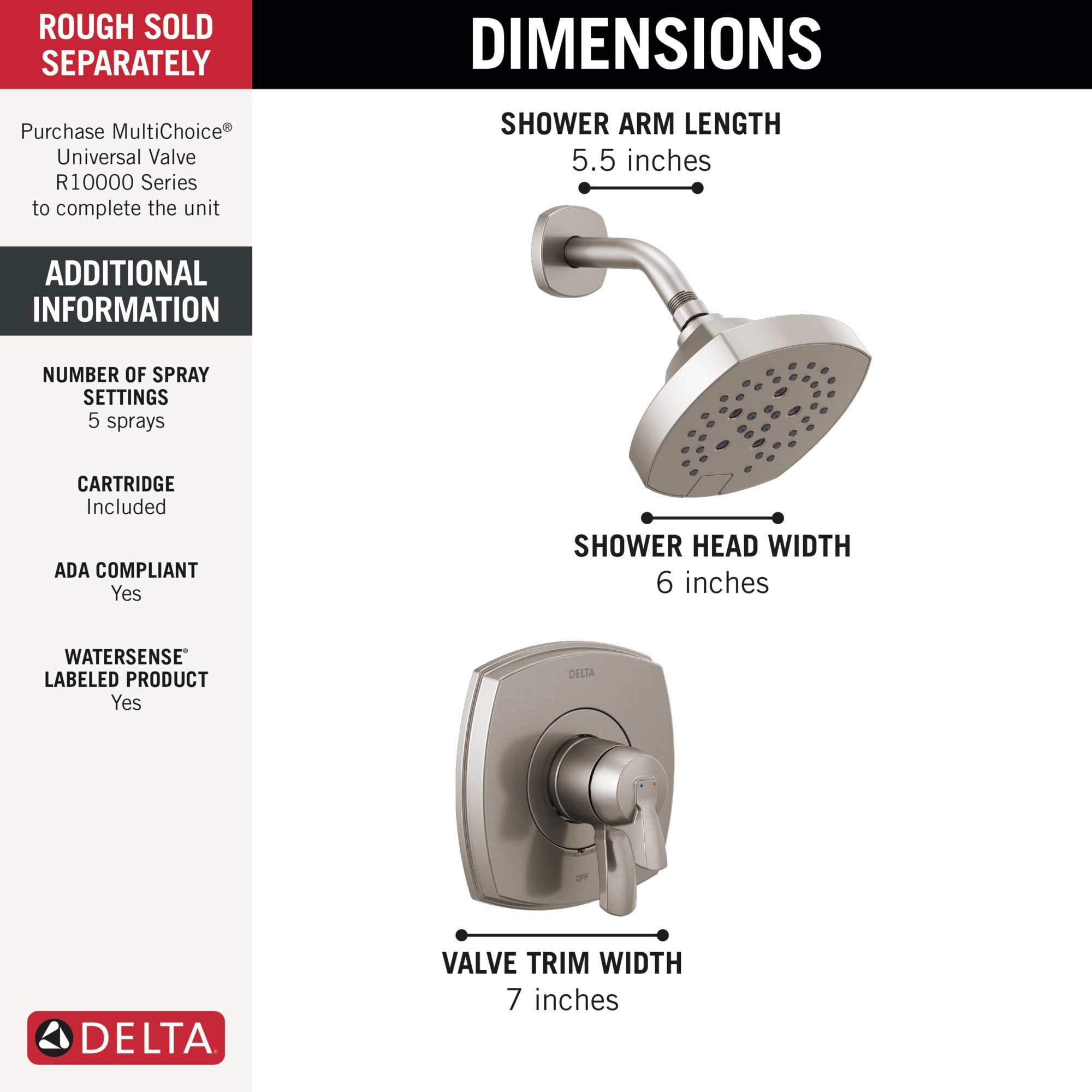 Delta Stryke® 17 Series Shower Only