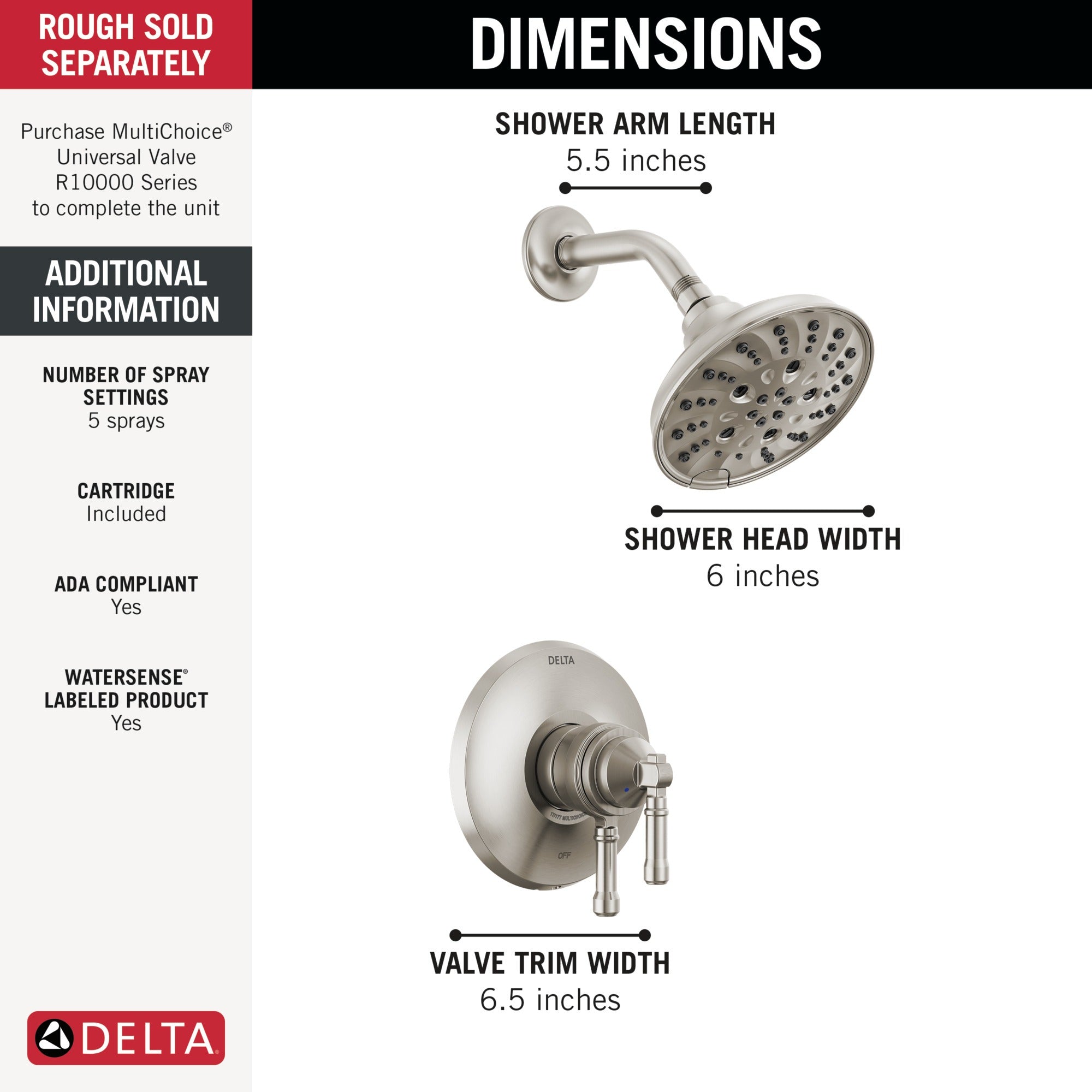 Delta Broderick® 17 Series Shower Trim