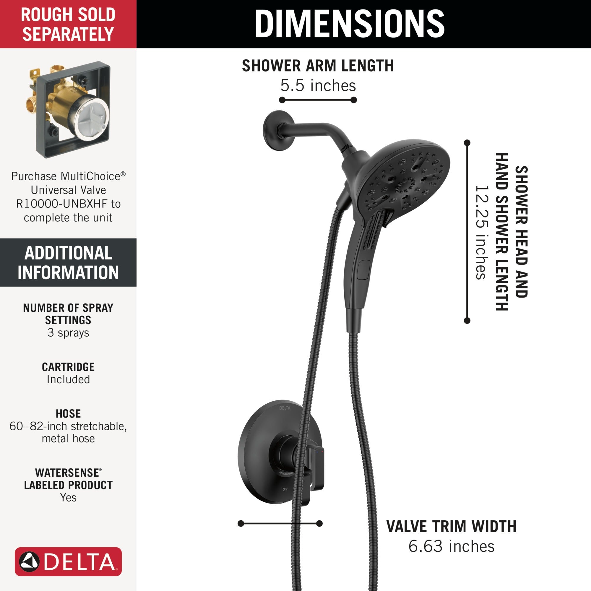 Delta Tetra™ 17 Series Shower Trim