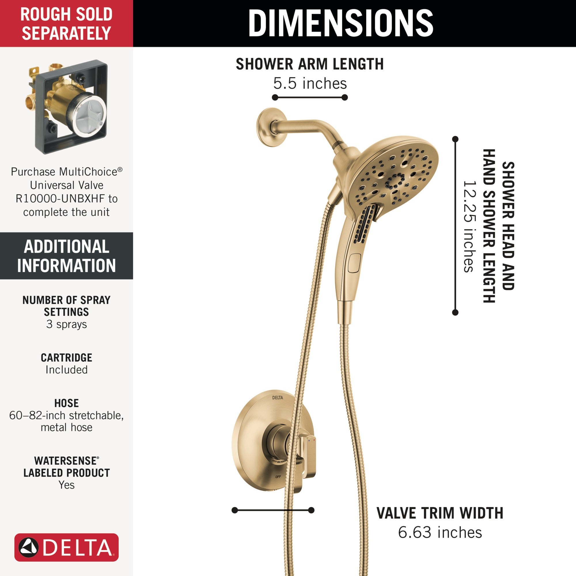 Delta Tetra™ 17 Series Shower Trim