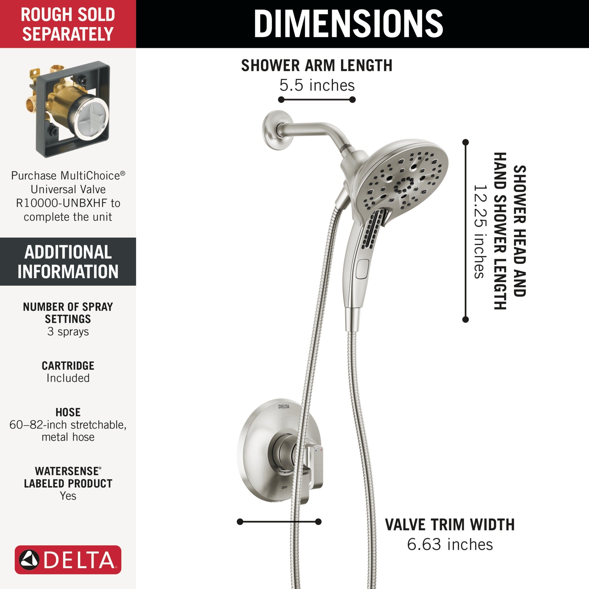 Delta Tetra™ 17 Series Shower Trim