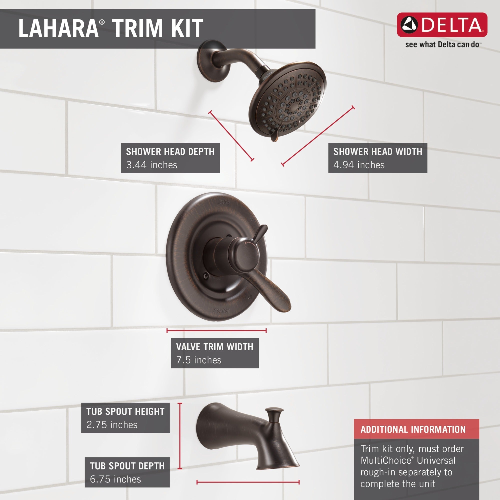 Delta Lahara® Monitor® 17 Series Tub & Shower Trim