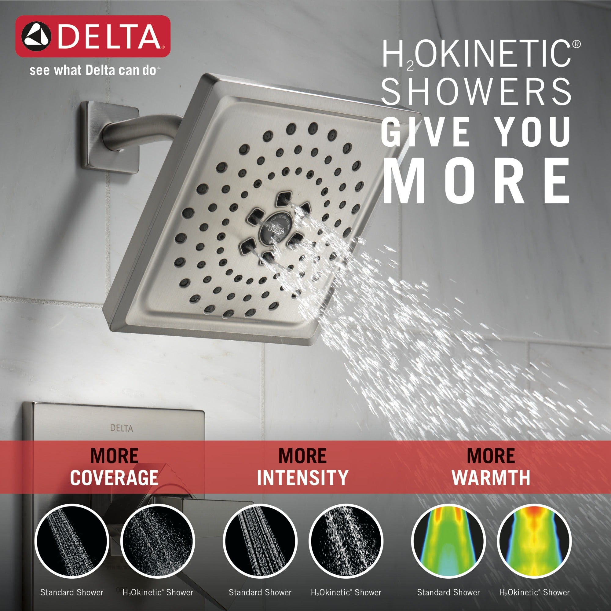 Delta Trillian™ 17 Series H2Okinetic Tub Shower Trim