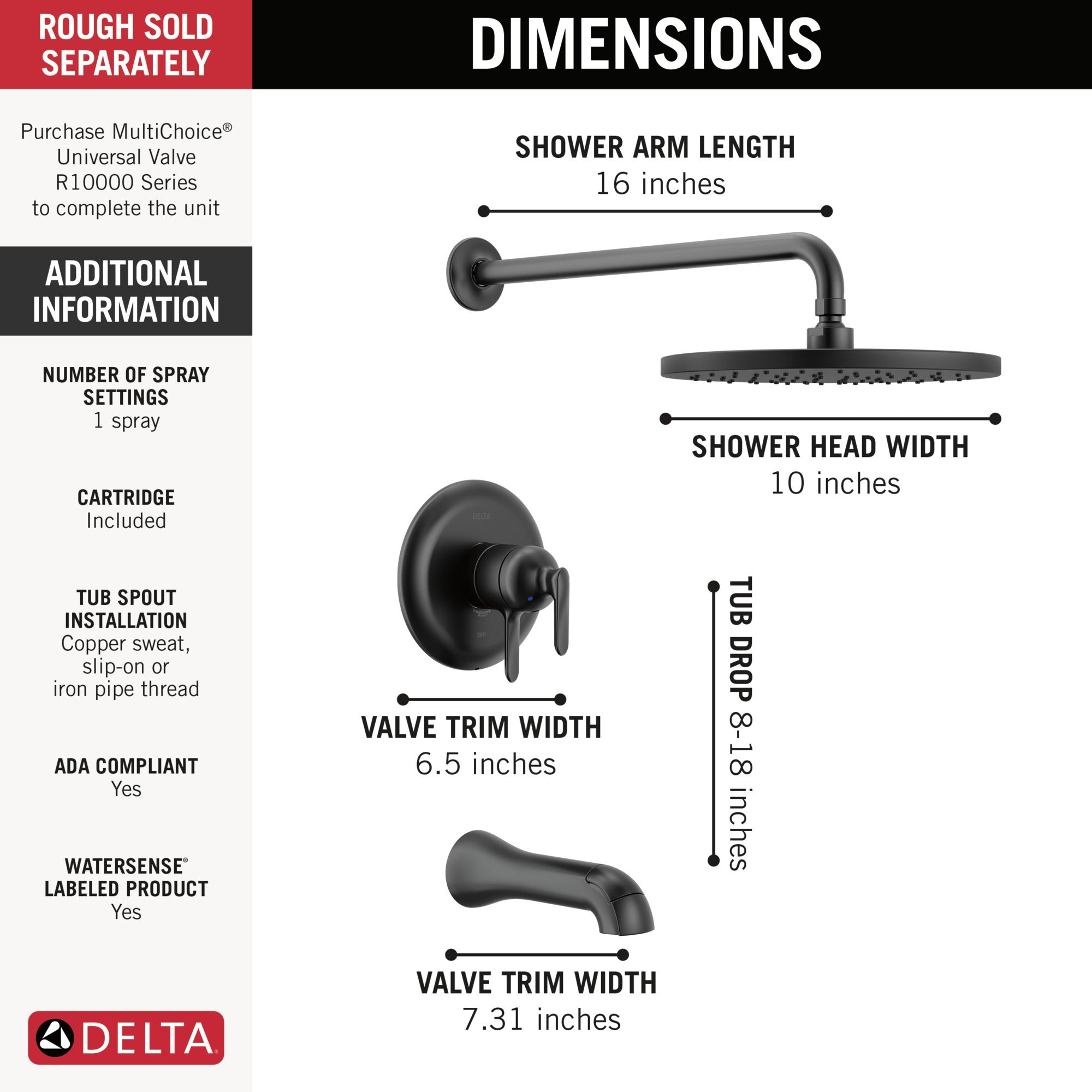 Delta Bonacci™ 17 Series Tub Shower Trim