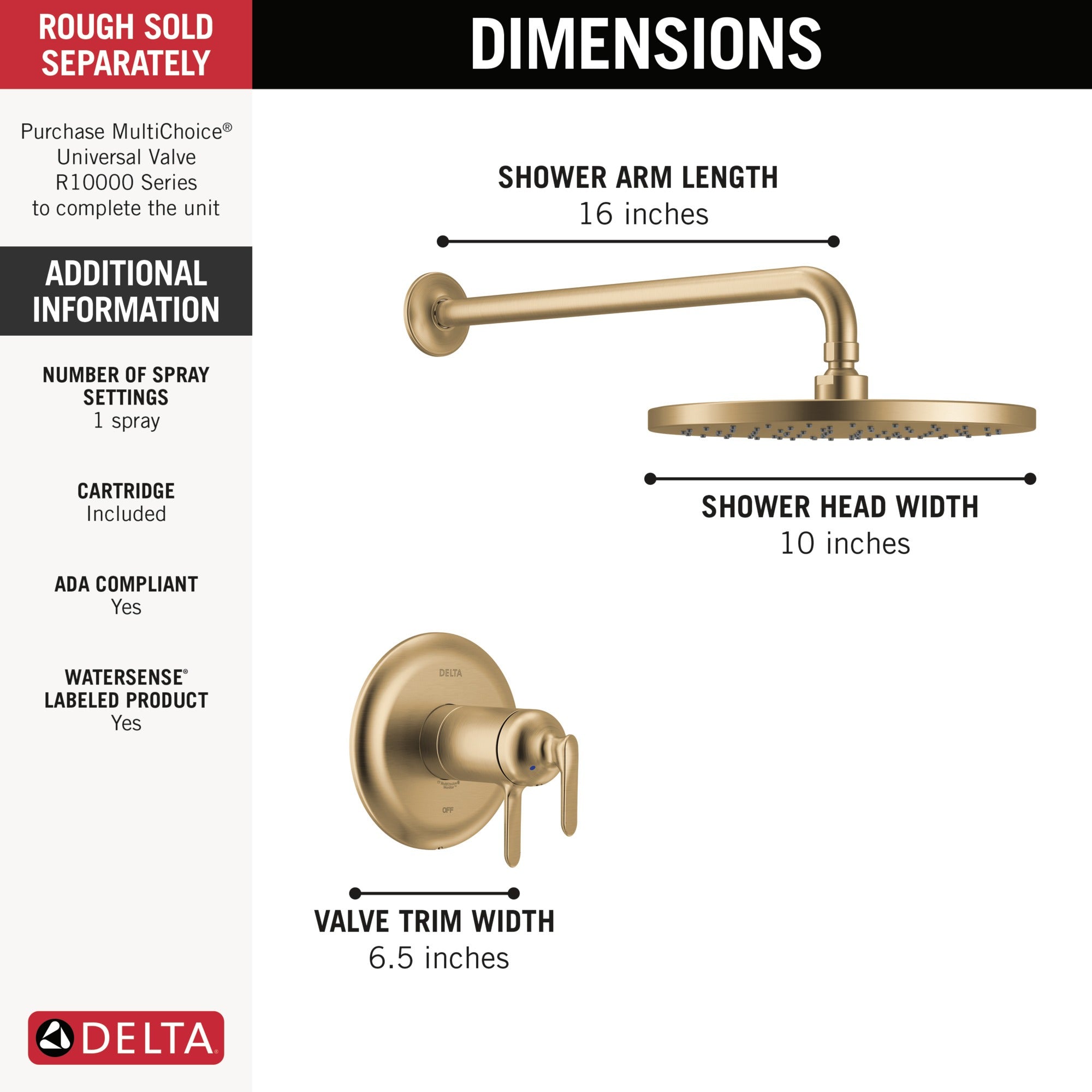 Delta Bonacci™ 17T Series Shower Trim