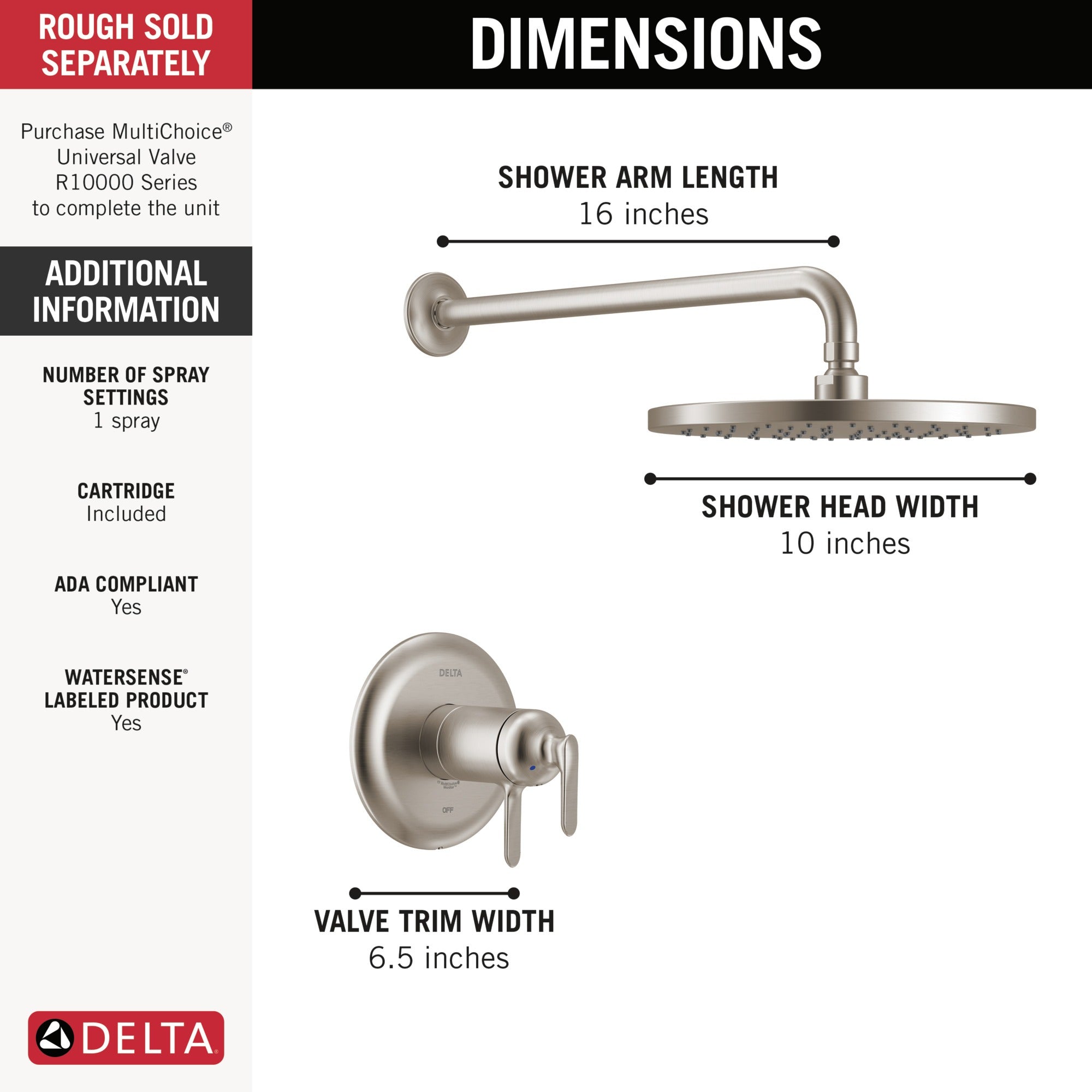 Delta Bonacci™ 17T Series Shower Trim