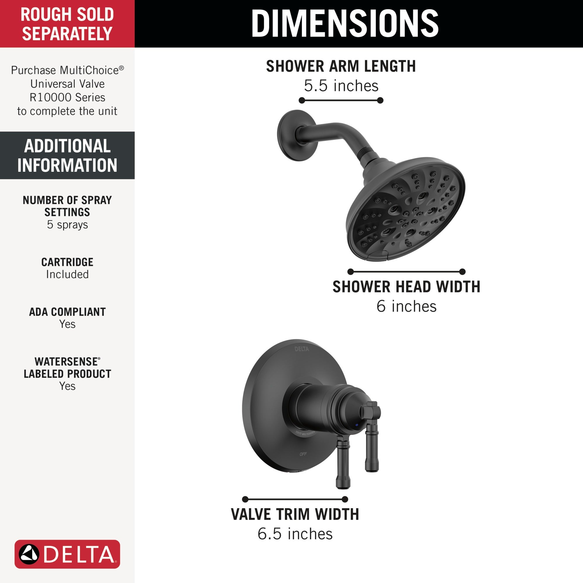 Delta Broderick® 17T Series Shower Trim