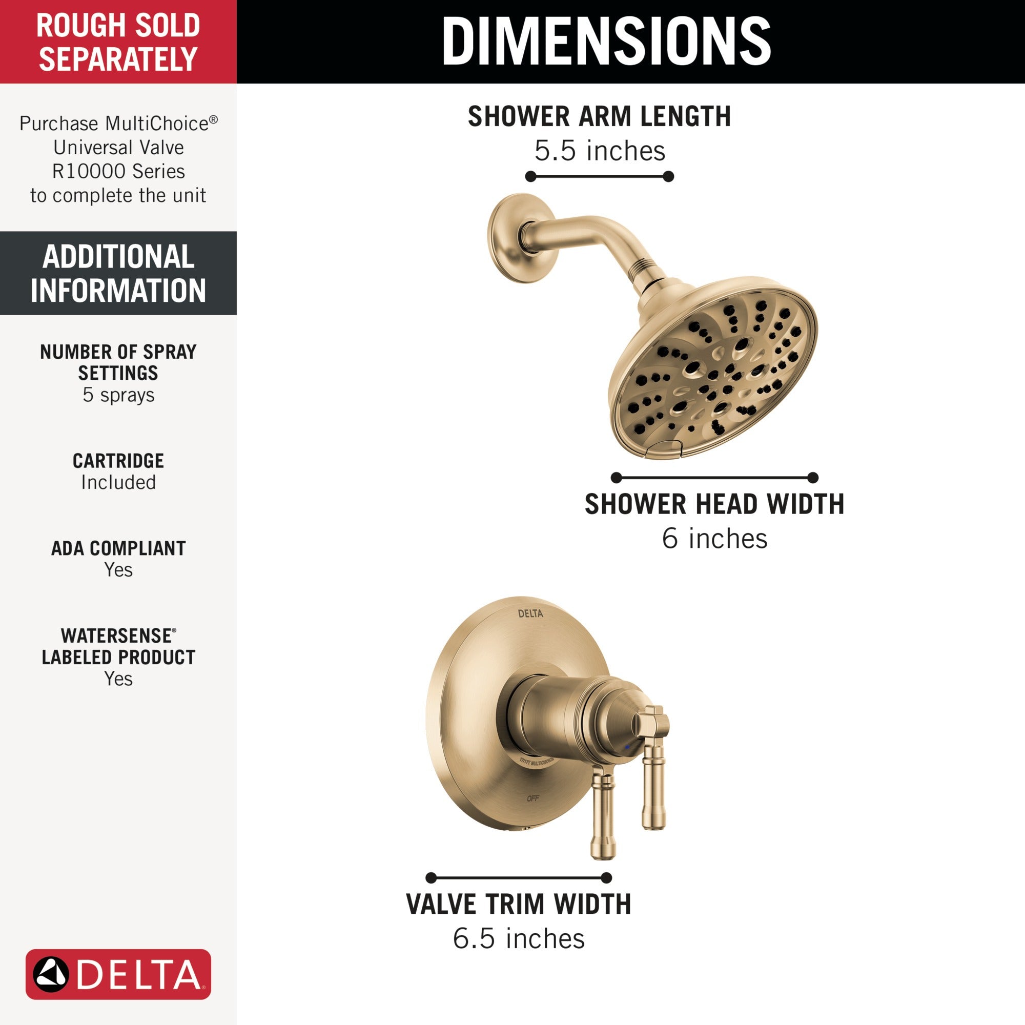 Delta Broderick® 17T Series Shower Trim