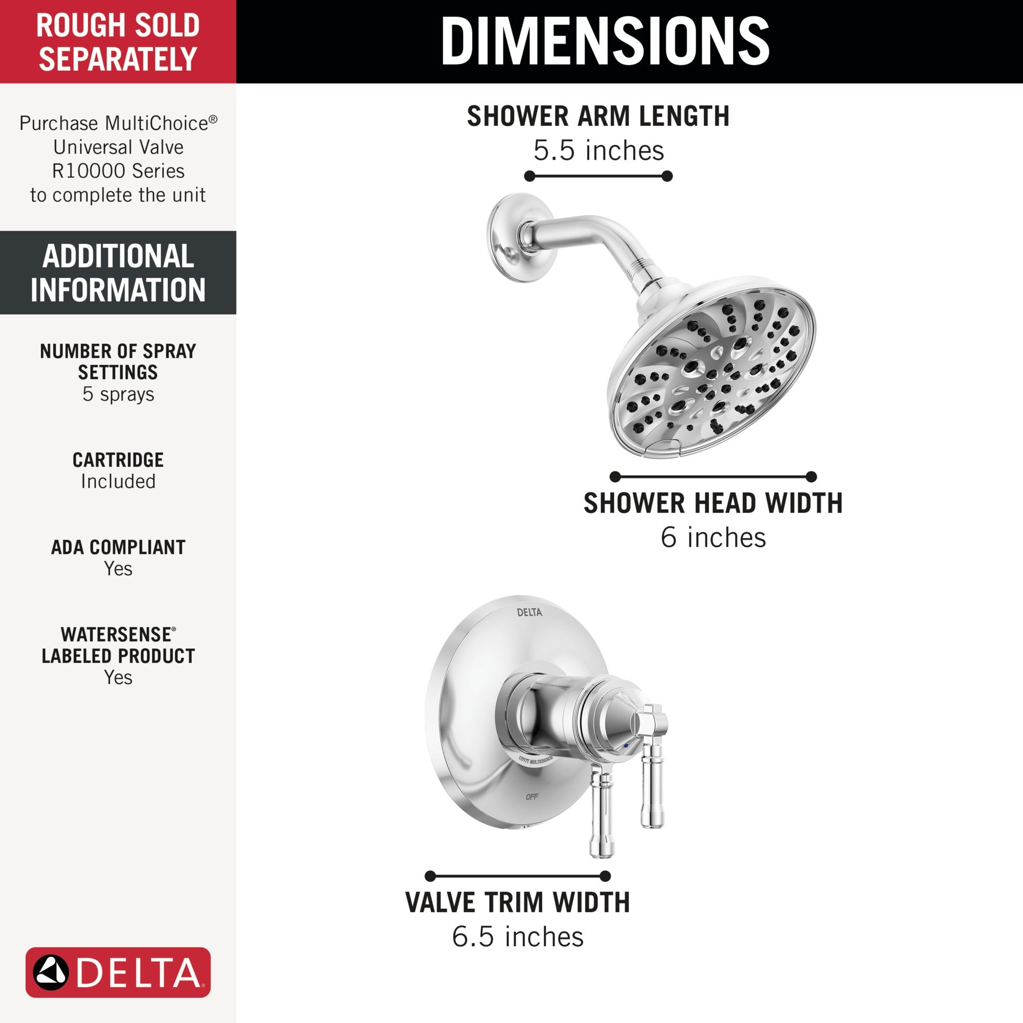 Delta Broderick® 17T Series Shower Trim
