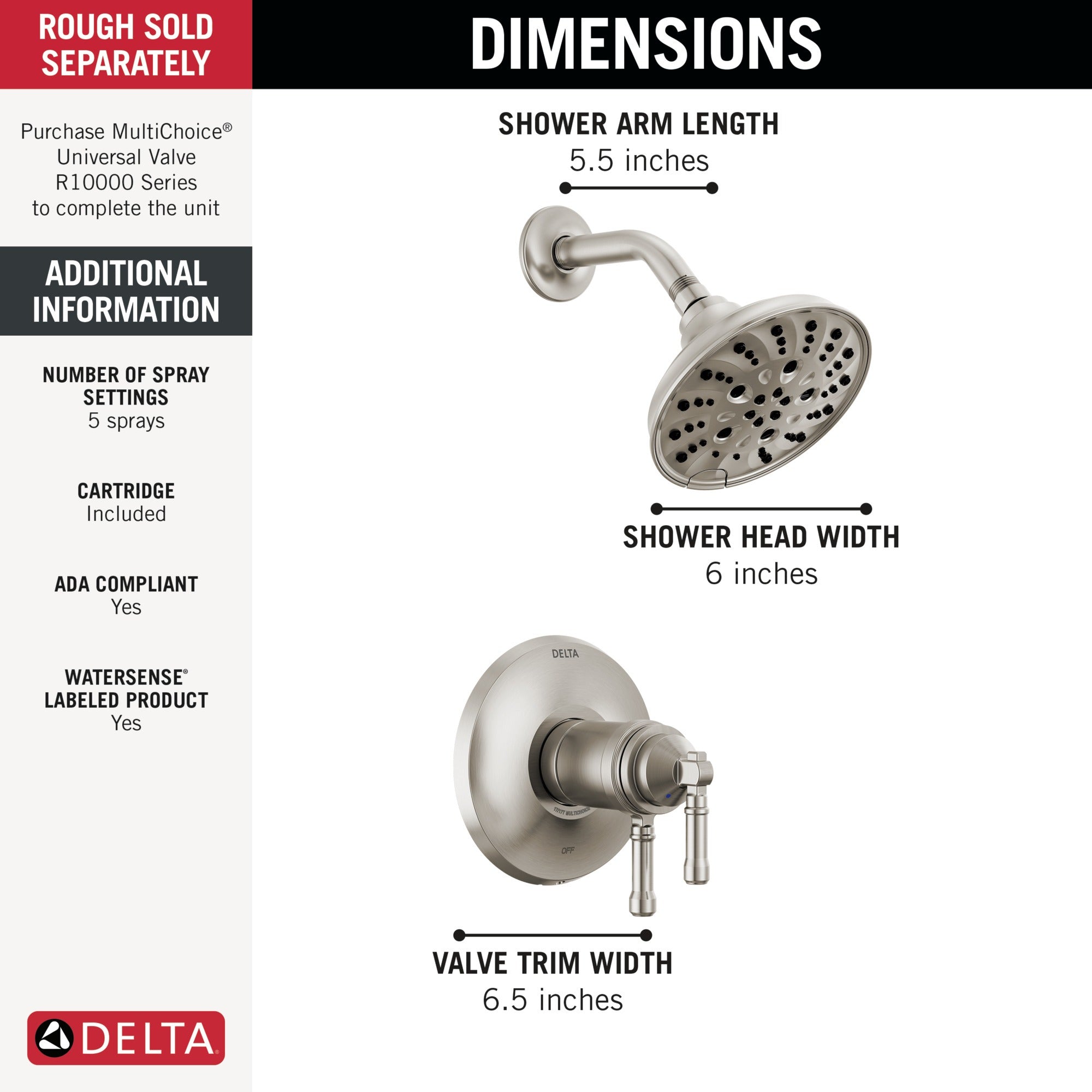 Delta Broderick® 17T Series Shower Trim
