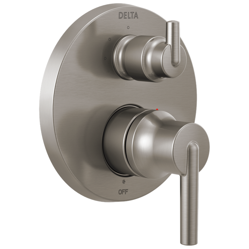 Delta Trinsic® Contemporary Two Handle Monitor® 14 Series Valve Trim with 3-Setting Integrated Diverter