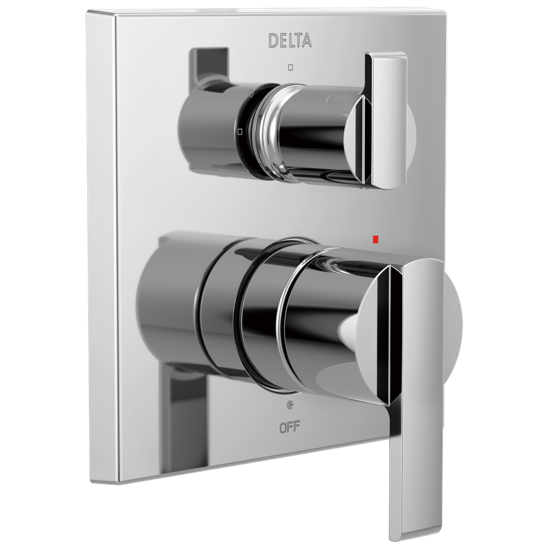 Delta Ara® Angular Modern Monitor® 14 Series Valve Trim with 3-Setting Integrated Diverter