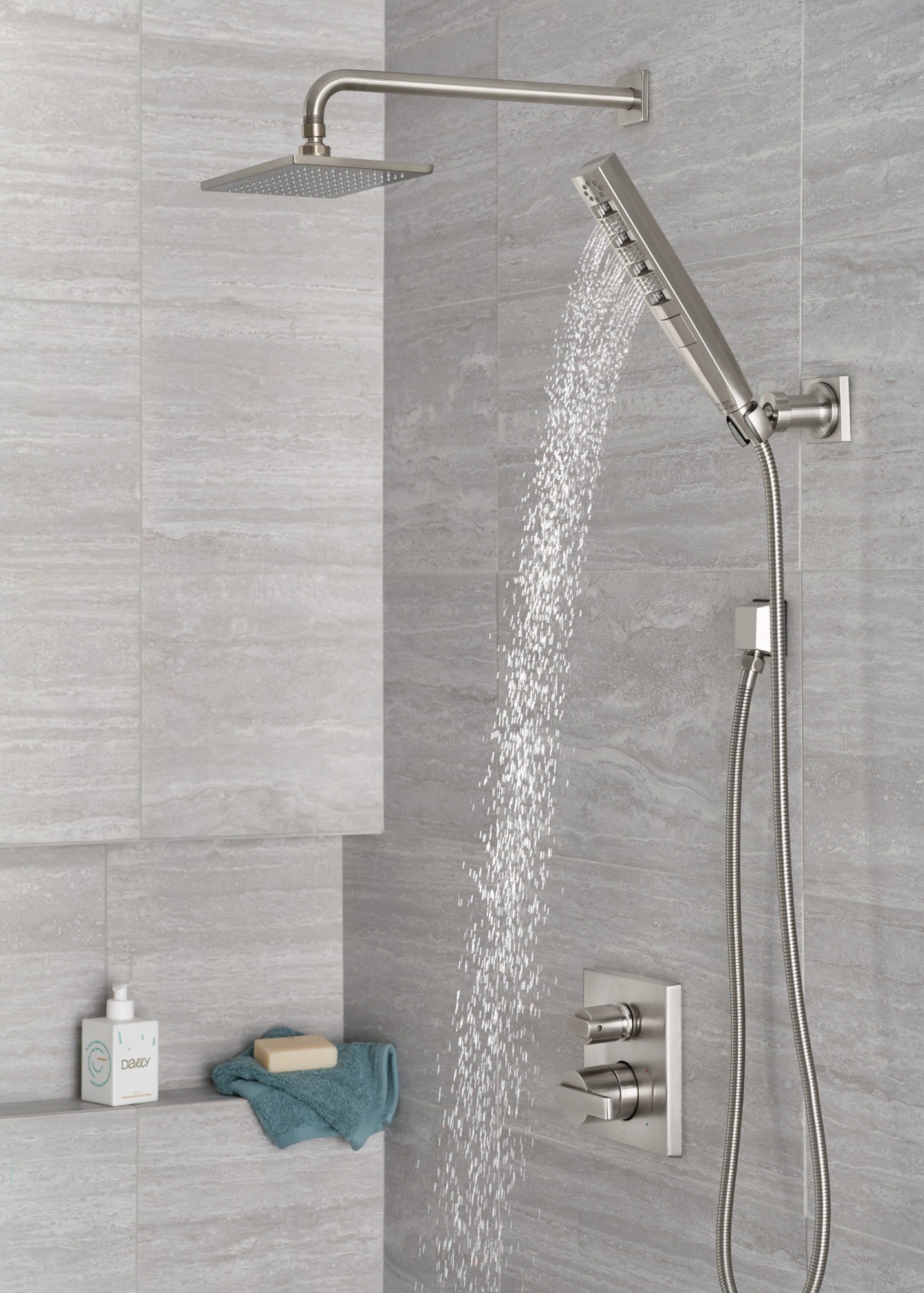 Delta Universal Showering Components H2OKinetic® 4-Setting Wall Mount Hand Shower