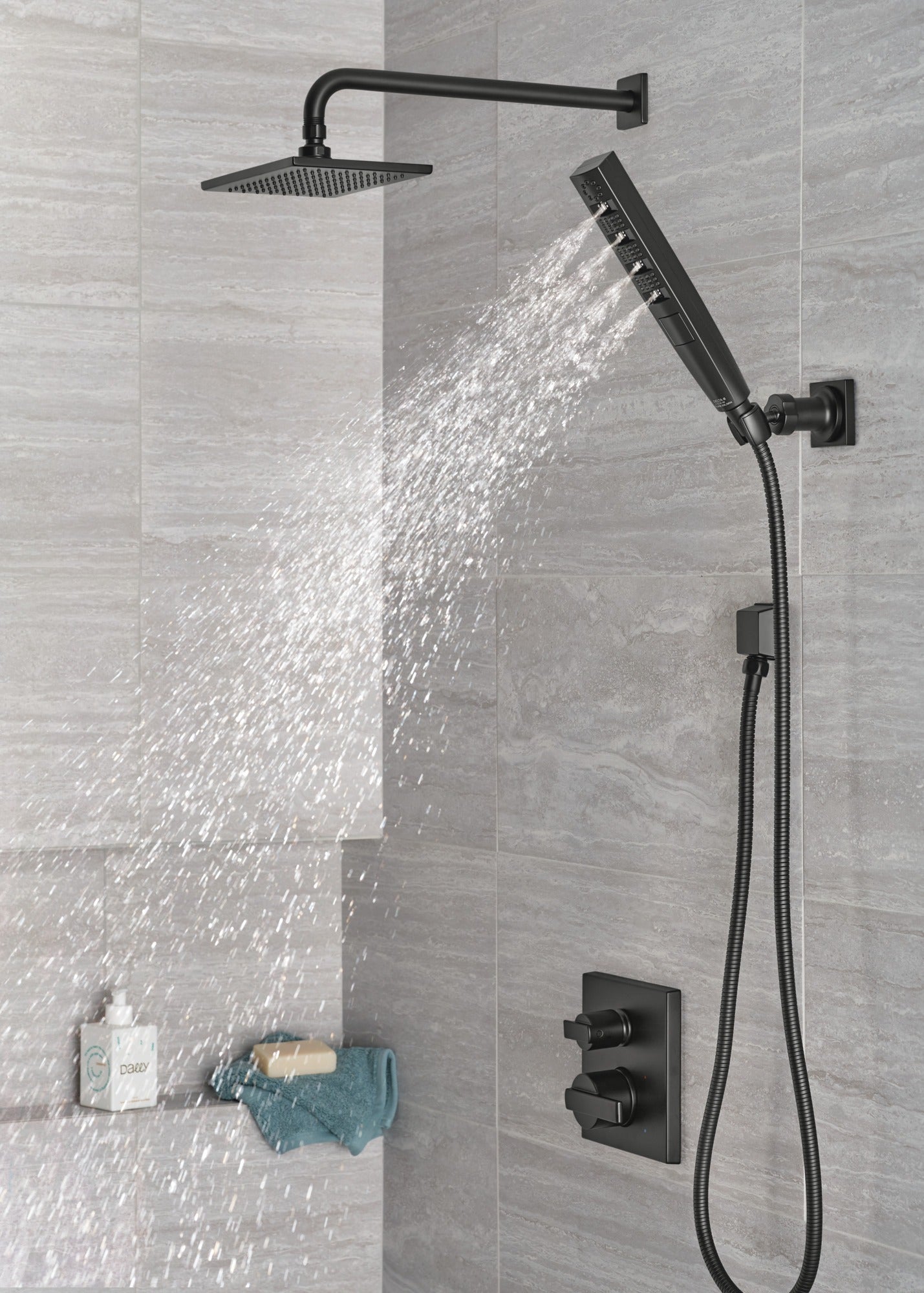 Delta Universal Showering Components Single Setting Overhead Showerhead