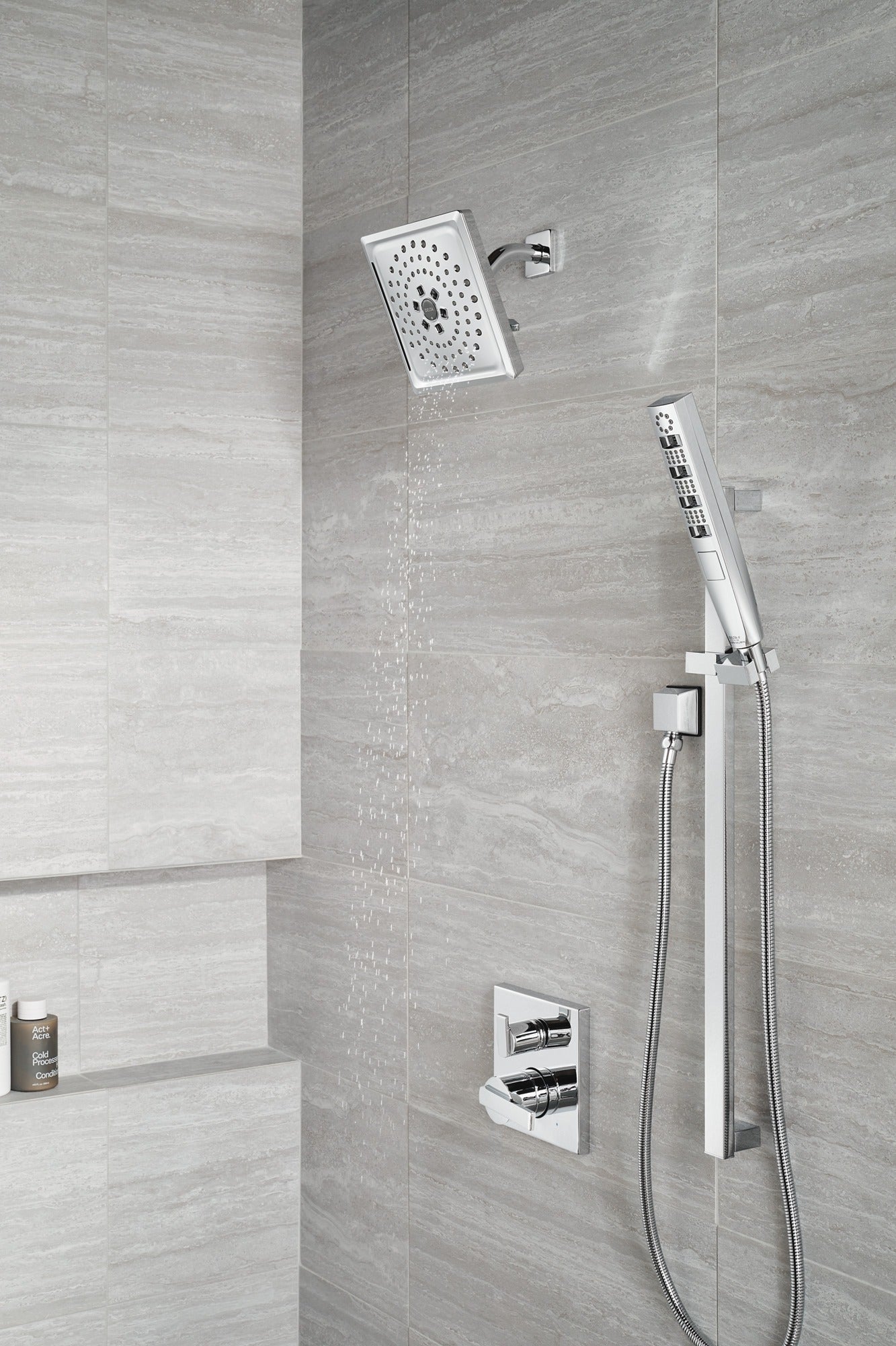 Delta Ara® Angular Modern Monitor® 14 Series Valve Trim with 3-Setting Integrated Diverter