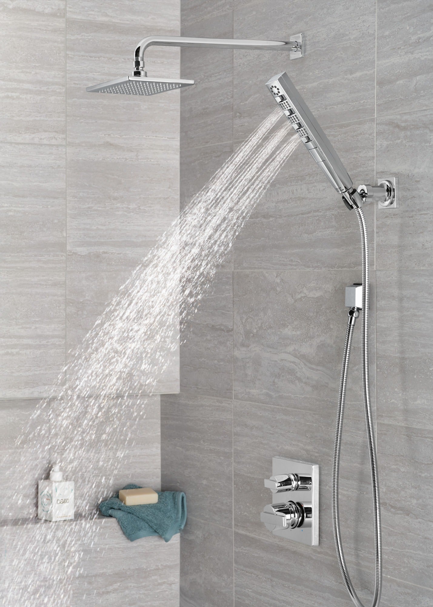 Delta Ara® Angular Modern Monitor® 14 Series Valve Trim with 3-Setting Integrated Diverter