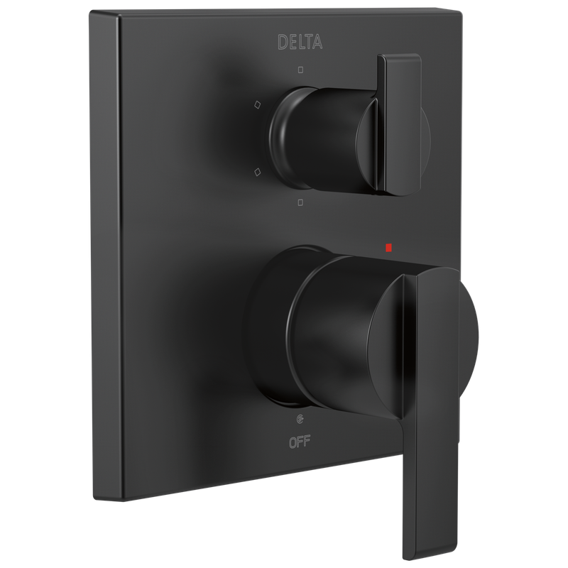 Delta Ara® Angular Modern Monitor® 14 Series Valve Trim with 6-Setting Integrated Diverter