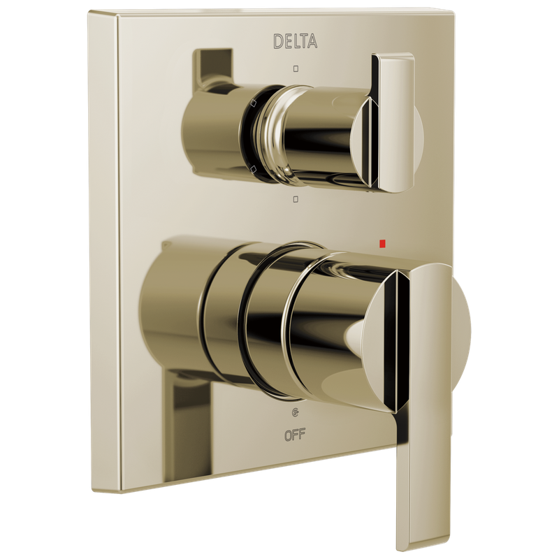 Delta Ara® Angular Modern Monitor® 14 Series Valve Trim with 6-Setting Integrated Diverter