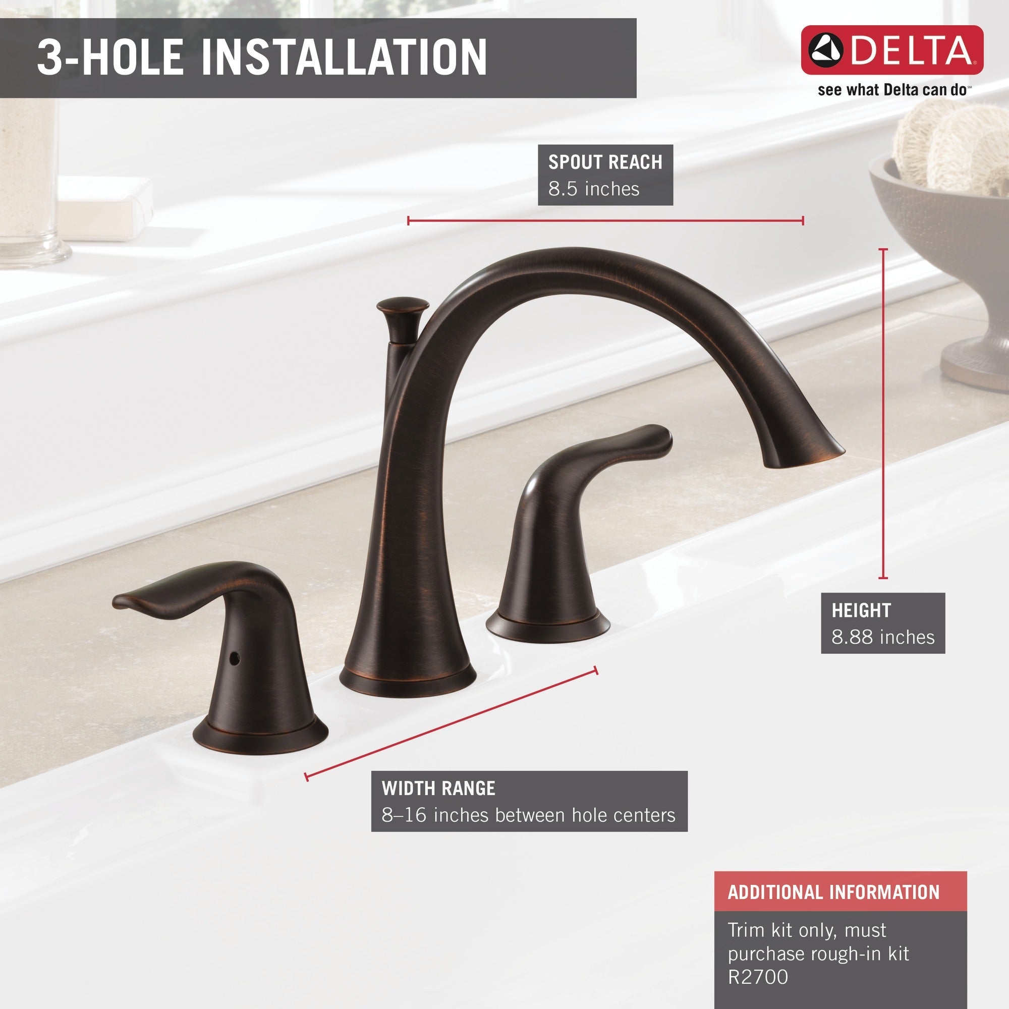 Delta Lahara® Roman Tub Trim