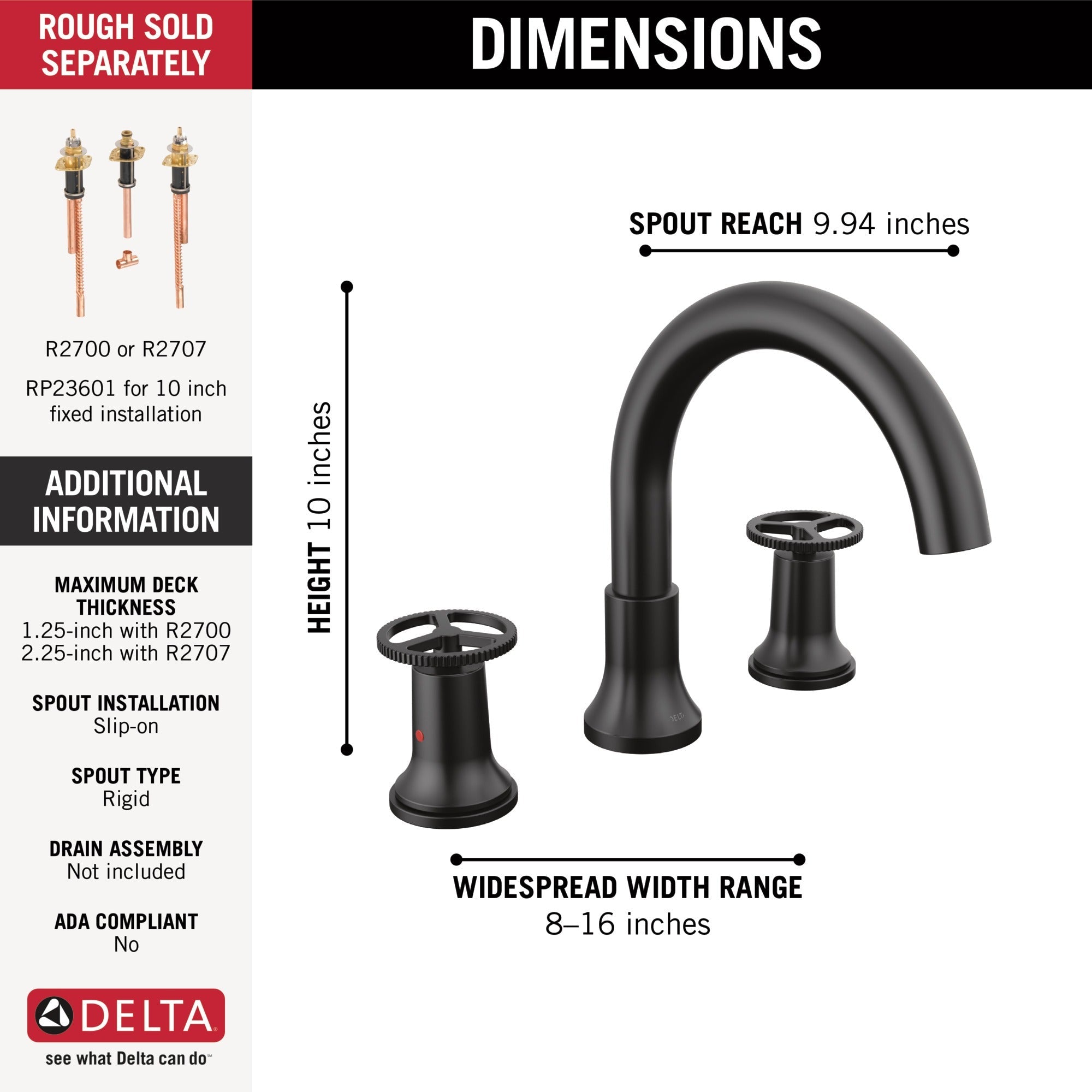 Delta Trinsic® Roman Tub Faucet Trim