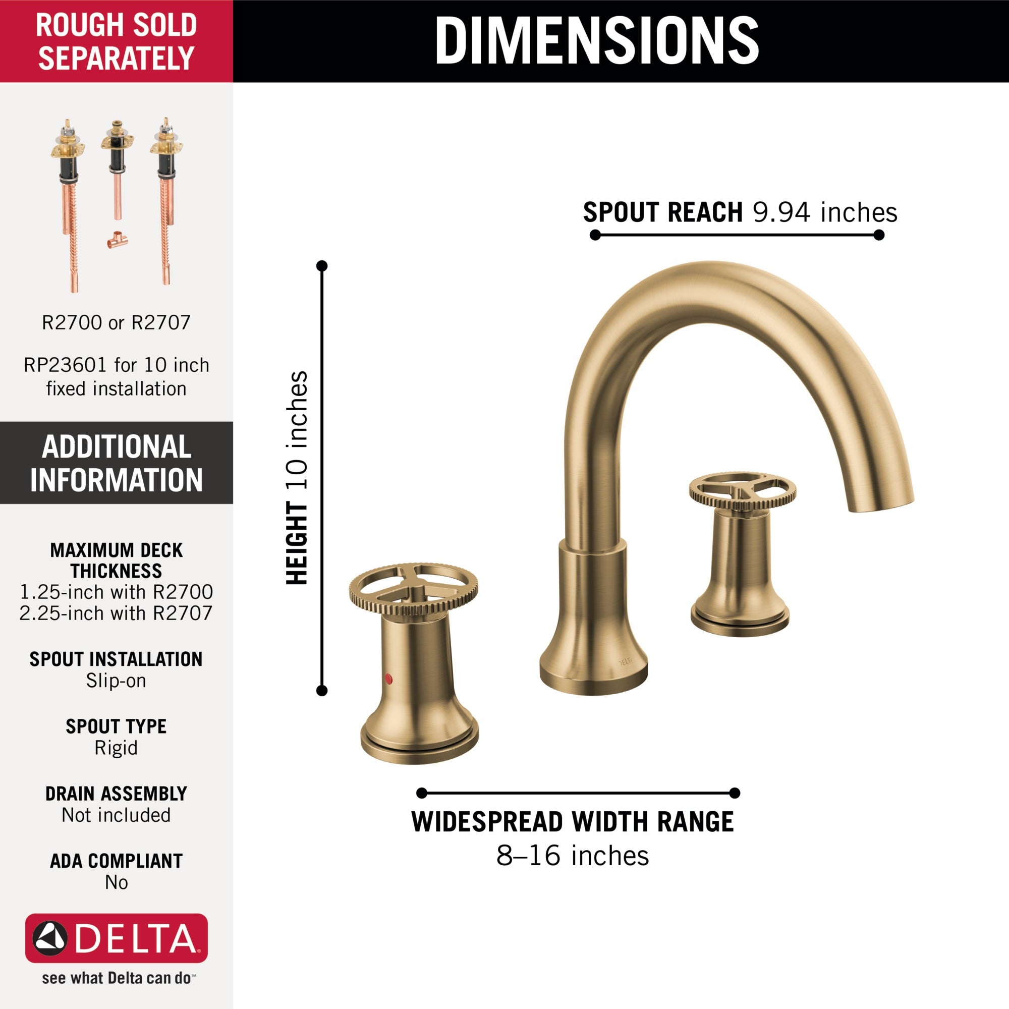 Delta Trinsic® Roman Tub Faucet Trim