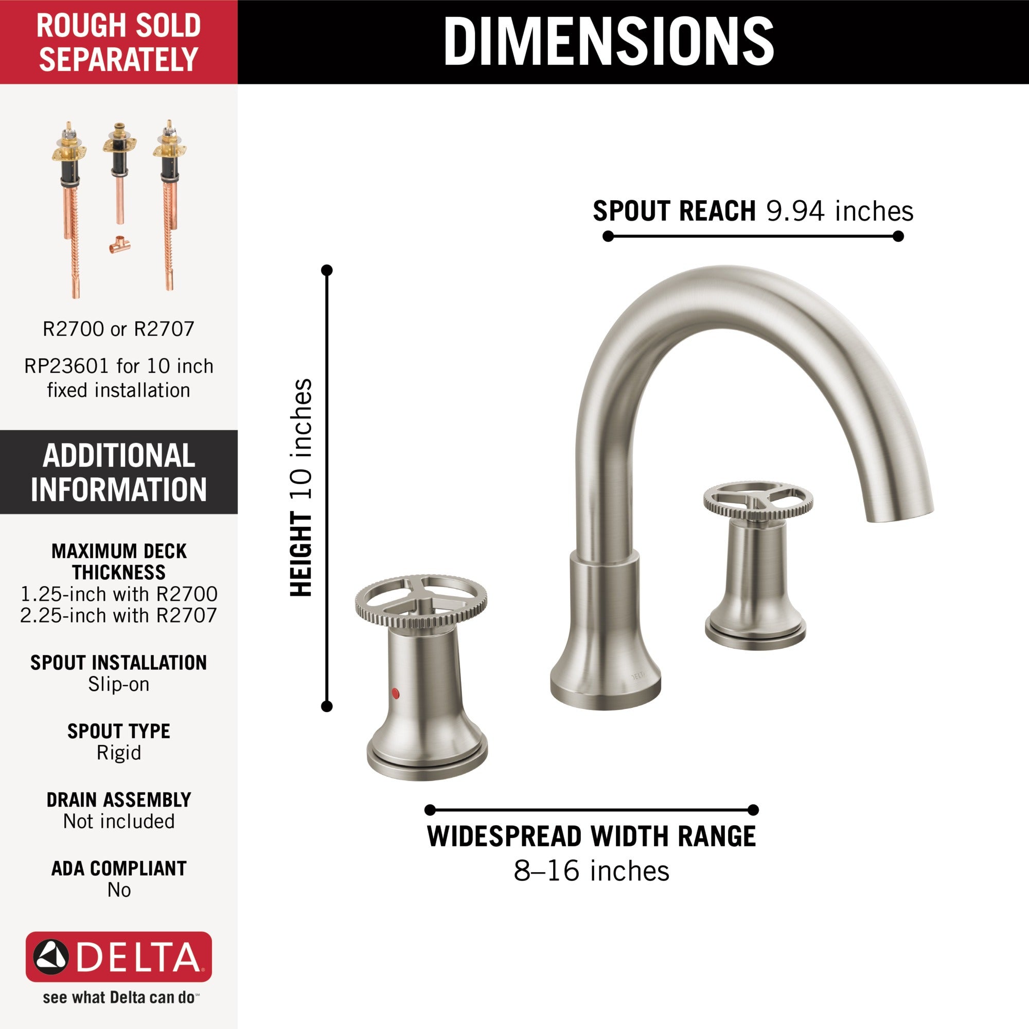 Delta Trinsic® Roman Tub Faucet Trim