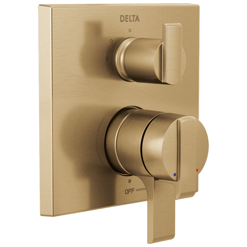 Delta Ara® Angular Modern Monitor® 17 Series Valve Trim with 3-Setting Integrated Diverter