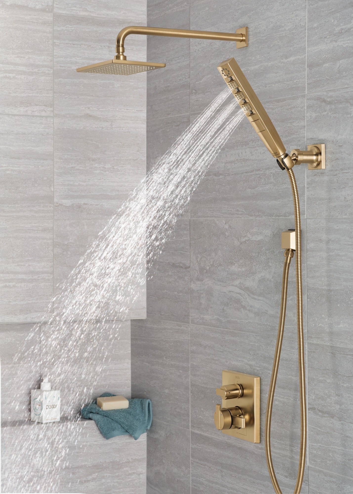 Delta Universal Showering Components H2OKinetic® 4-Setting Wall Mount Hand Shower