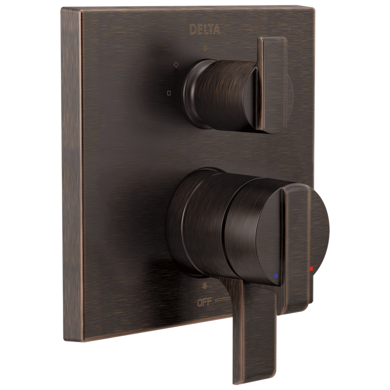 Delta Ara® Angular Modern Monitor® 17 Series Valve Trim with 3-Setting Integrated Diverter