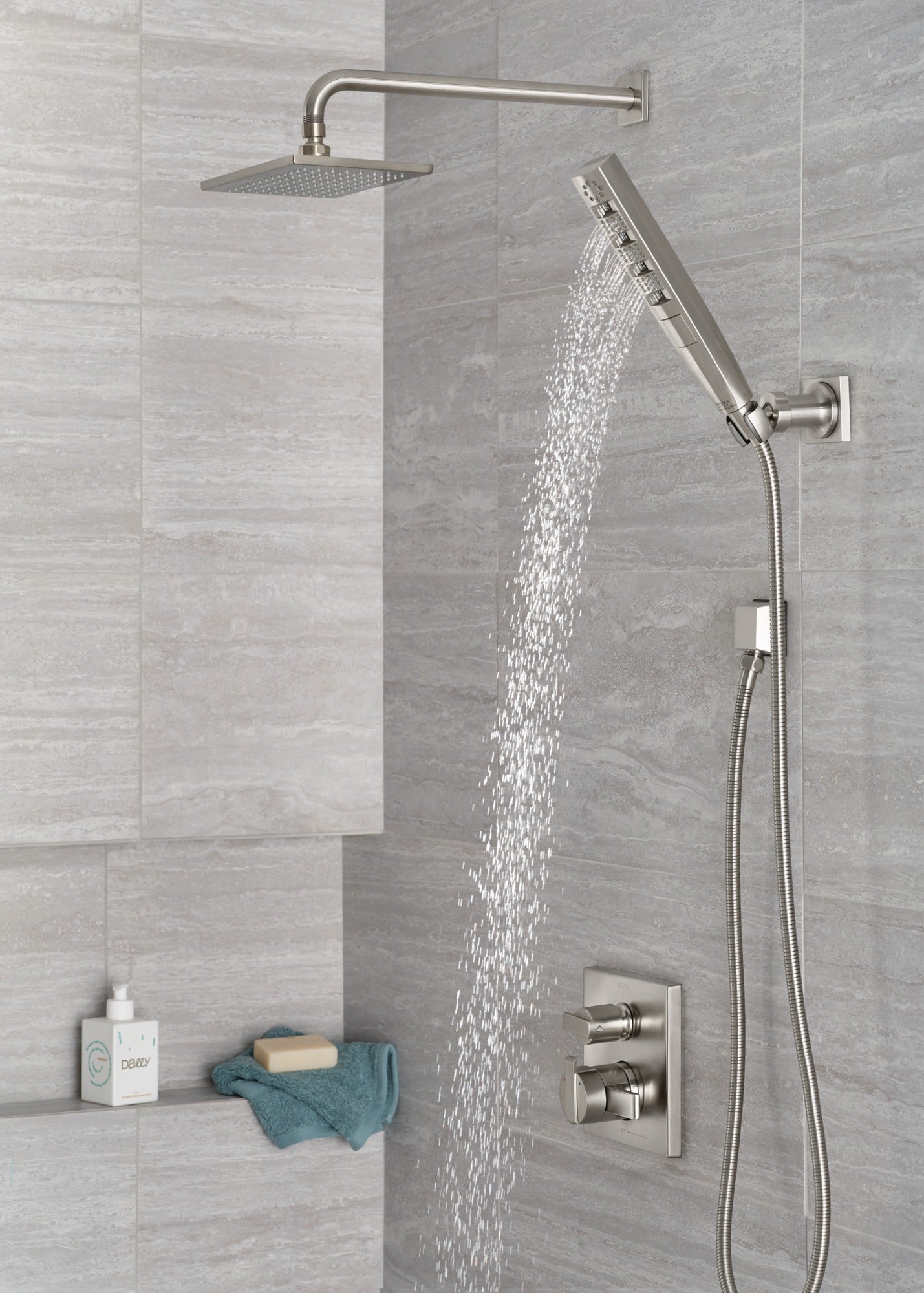 Delta Universal Showering Components H2OKinetic® 4-Setting Wall Mount Hand Shower
