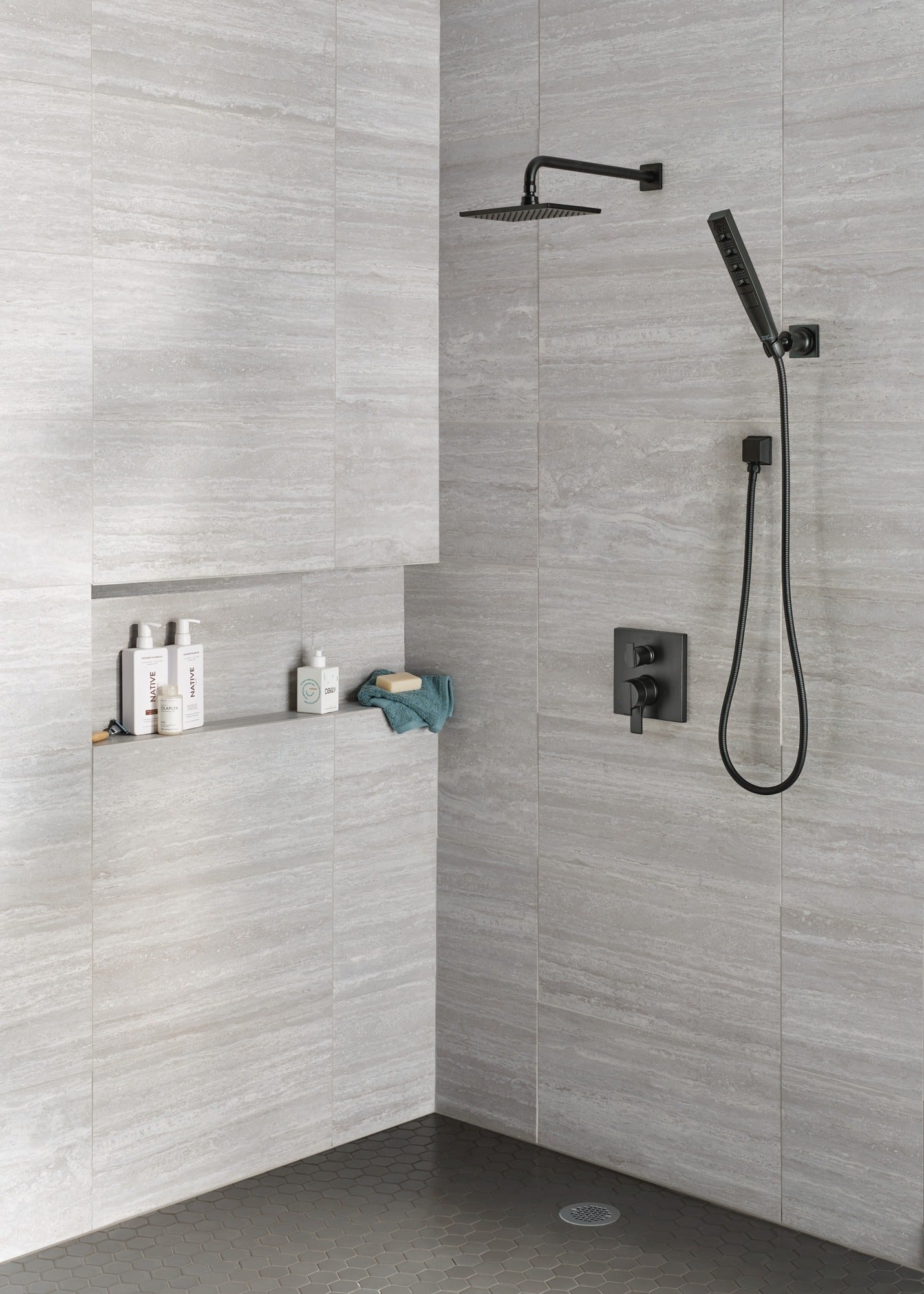 Delta Universal Showering Components Single Setting Overhead Showerhead