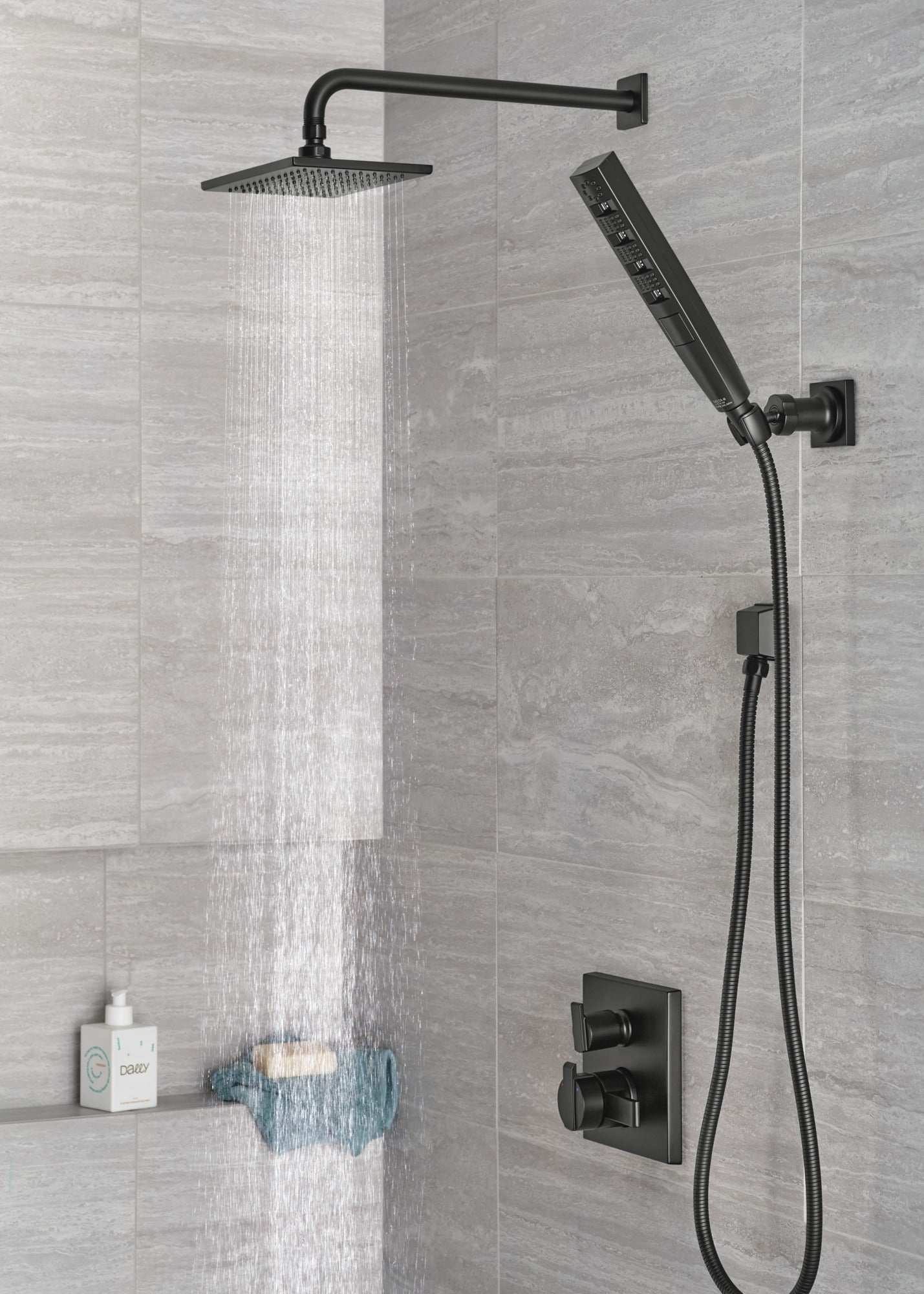 Delta Universal Showering Components Single Setting Overhead Showerhead