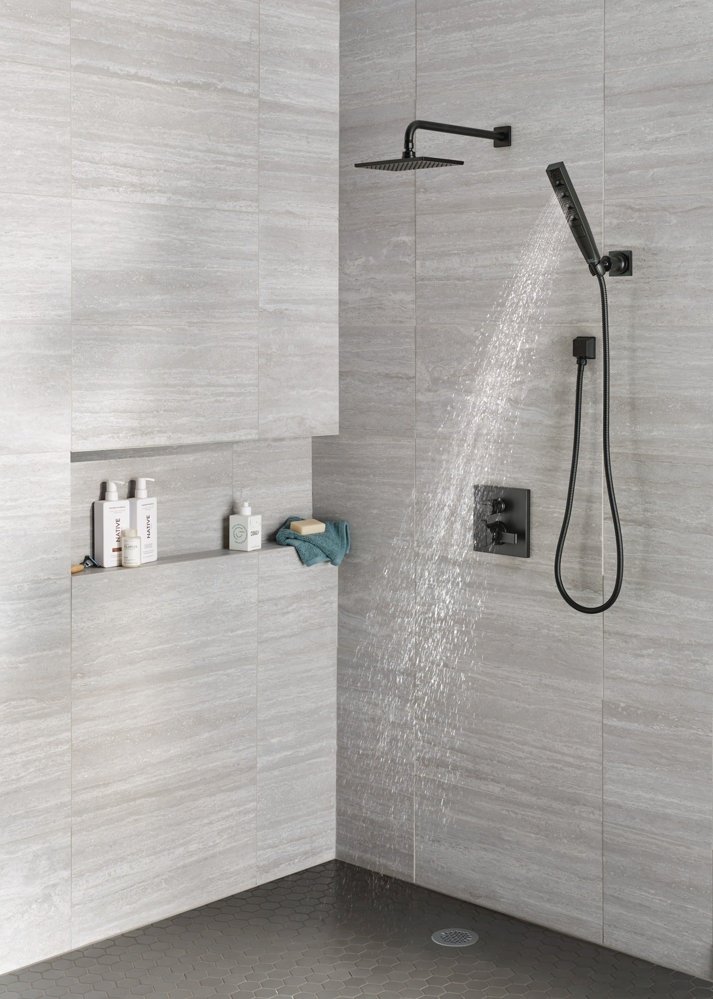 Delta Universal Showering Components Single Setting Overhead Showerhead