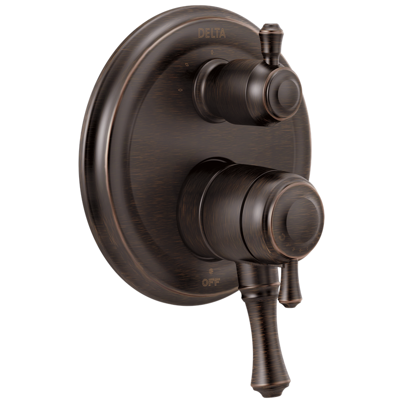 Delta Cassidy® Traditional 2-Handle Monitor® 17 Series Valve Trim with 3-Setting Integrated Diverter