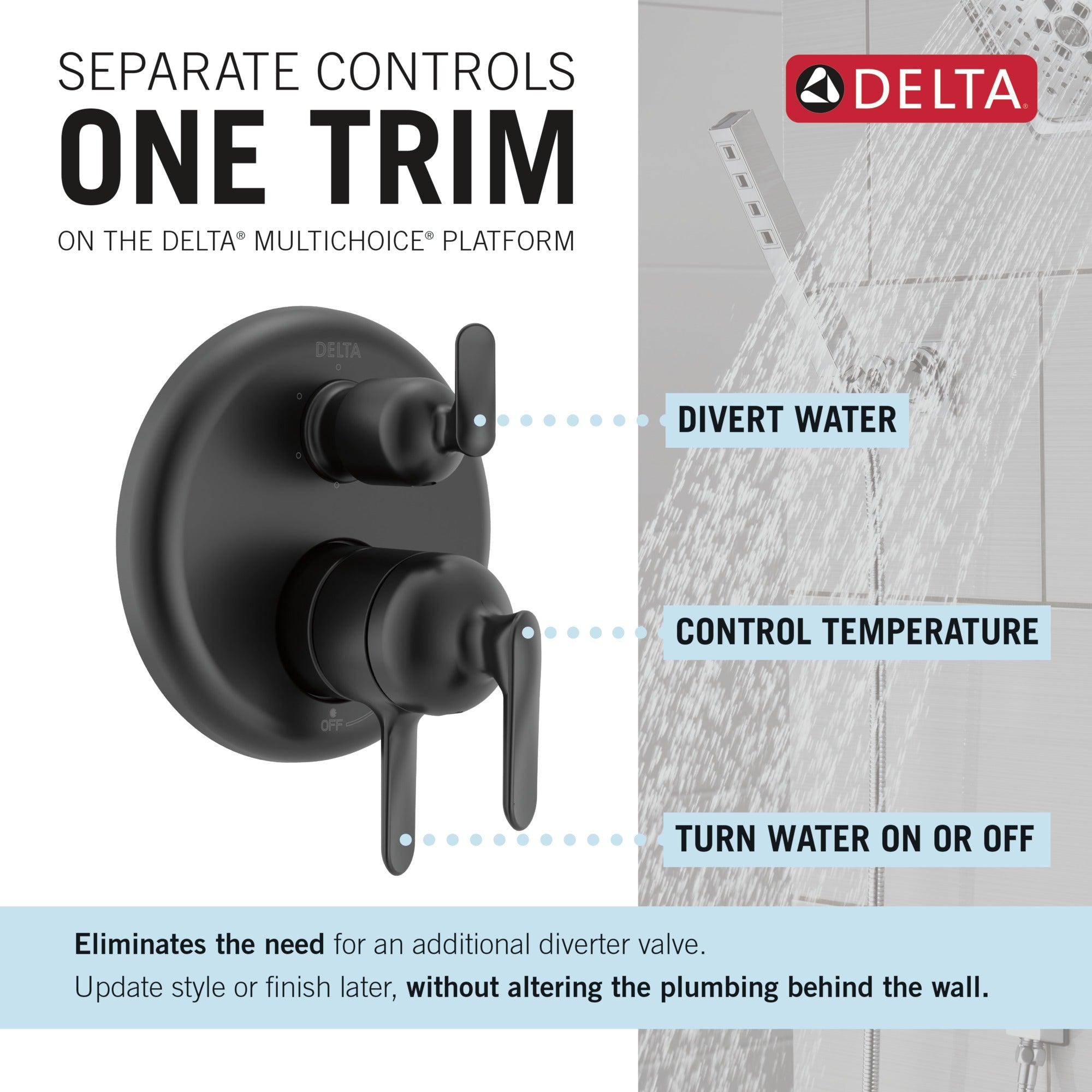 Delta Bonacci™ 17 Series 6-Setting Integrated Diverter Trim