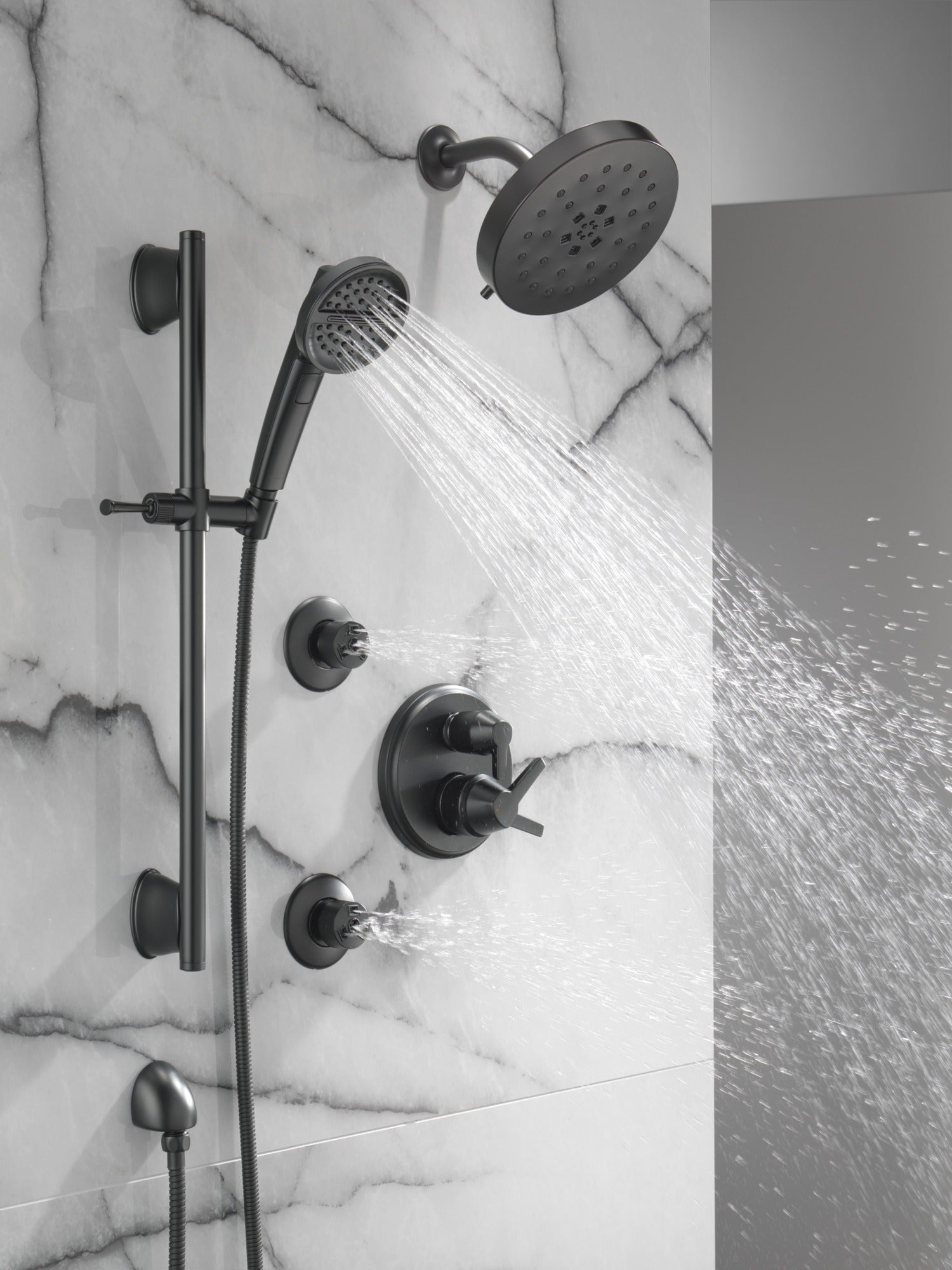 Delta Universal Showering Components 3-Setting Slide Bar Handshower