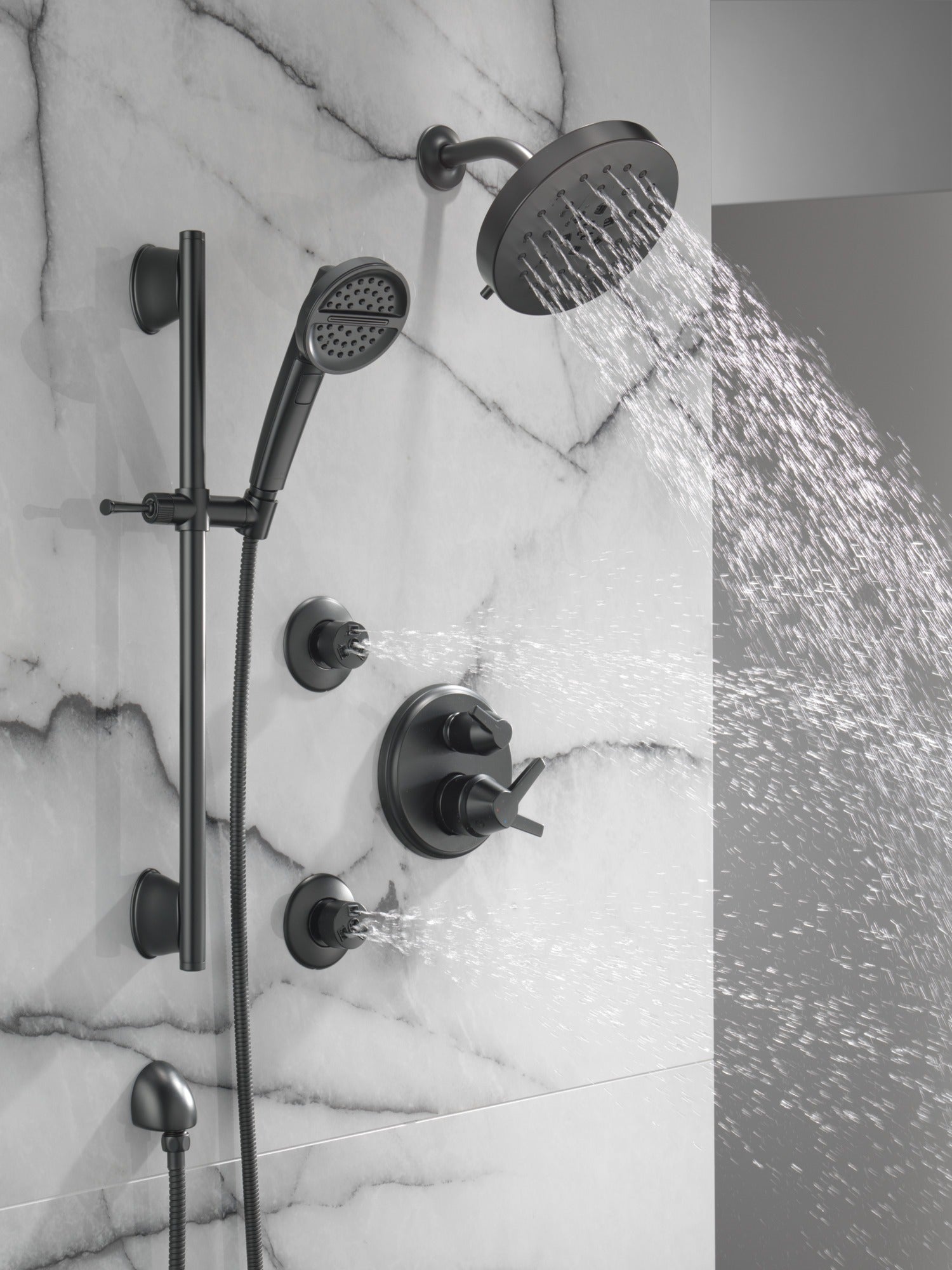 Delta Universal Showering Components 3-Setting Slide Bar Handshower