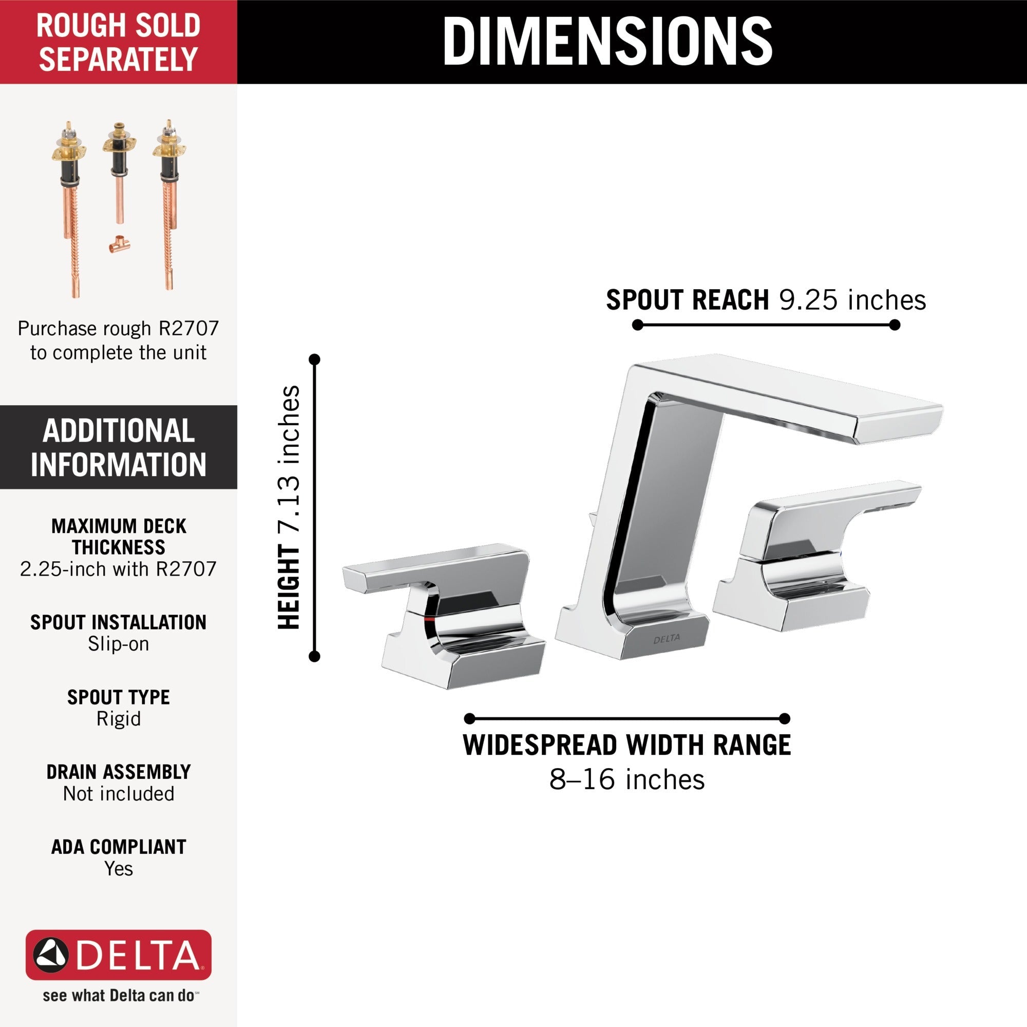 Delta Pivotal® Roman Tub Trim