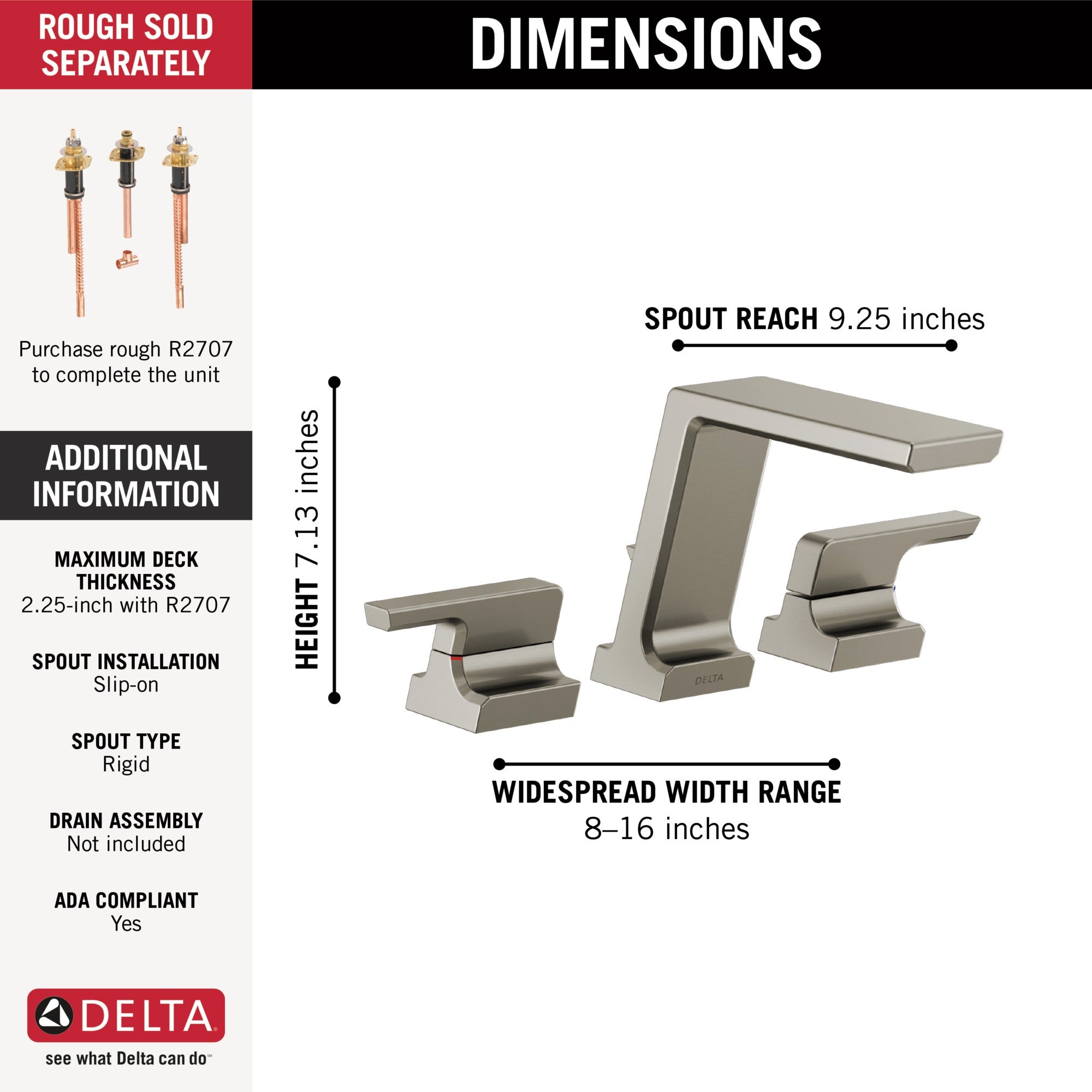 Delta Pivotal® Roman Tub Trim