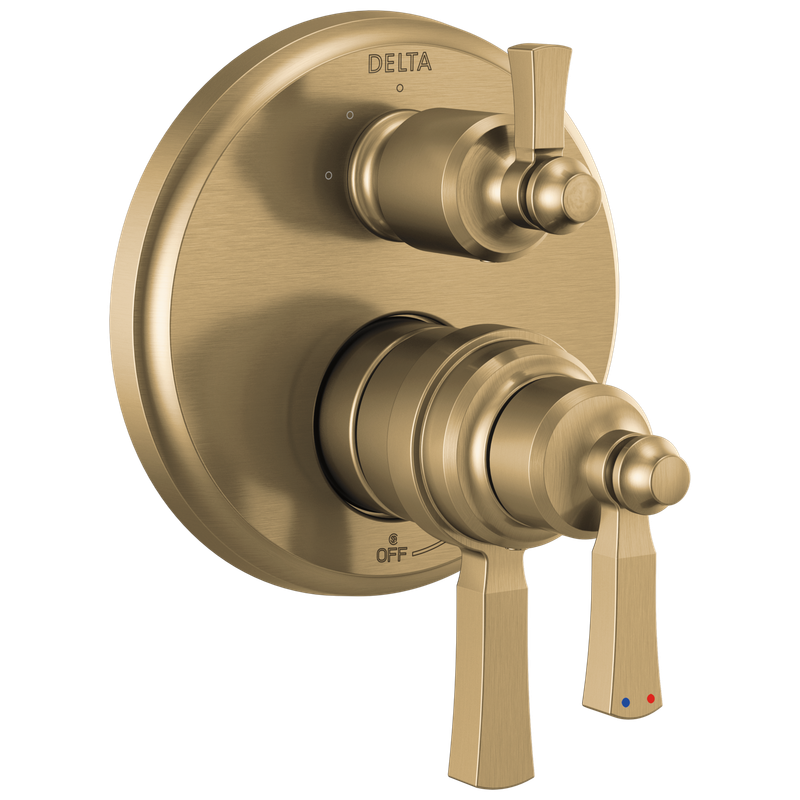 Delta Dorval™ Traditional 2-Handle Monitor 17T Series Valve Trim with 3 Setting Diverter