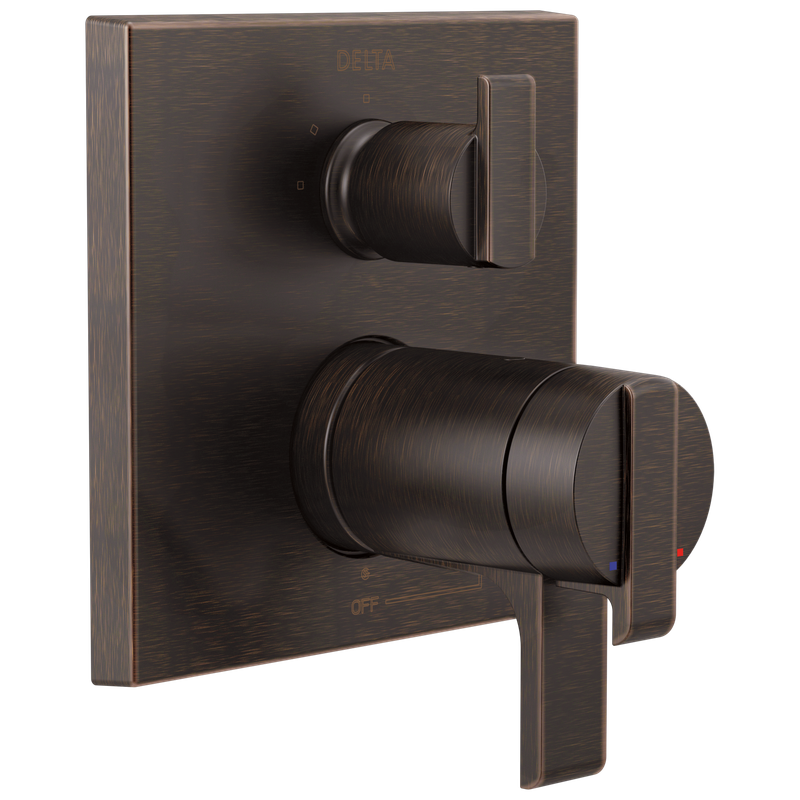 Delta Ara® Angular Modern TempAssure® 17T Series Valve Trim with 3-Setting Integrated Diverter